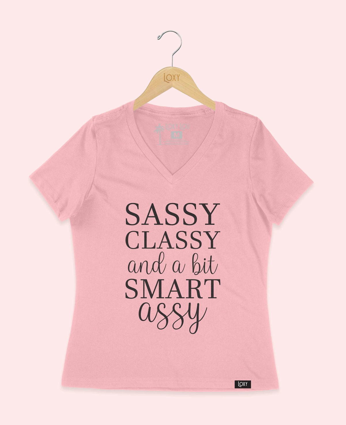 Pink V-neck 6405 Sassy Classy Smart Assy - Black.webp