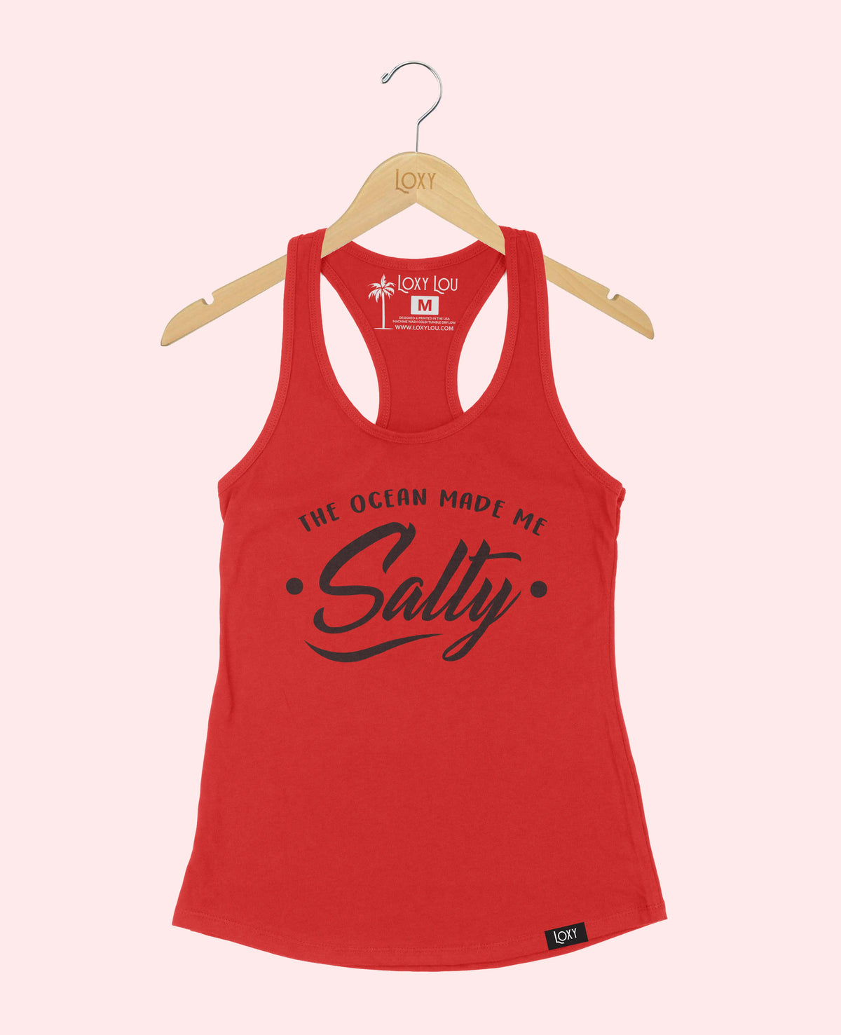 Red Tank Top 1533 The Ocean Made ME Salty - White.webp