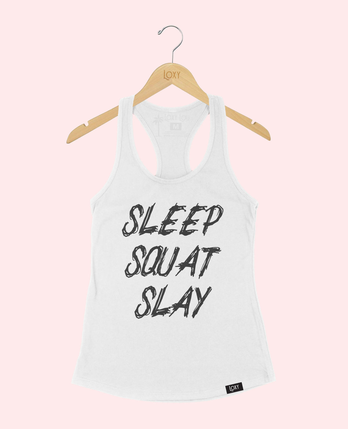 White Tank Top 1533 Sleep Squat Slay - White.webp