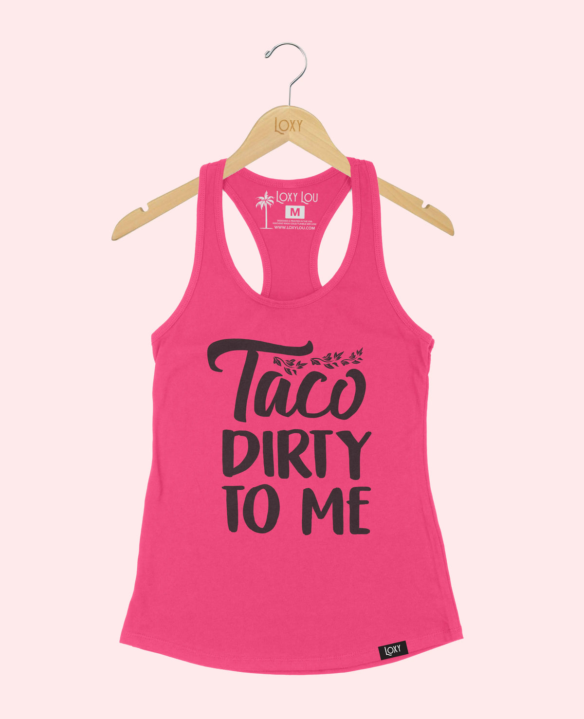 Pink Tank Top 1533 Taco Dirty To Me - Black.webp