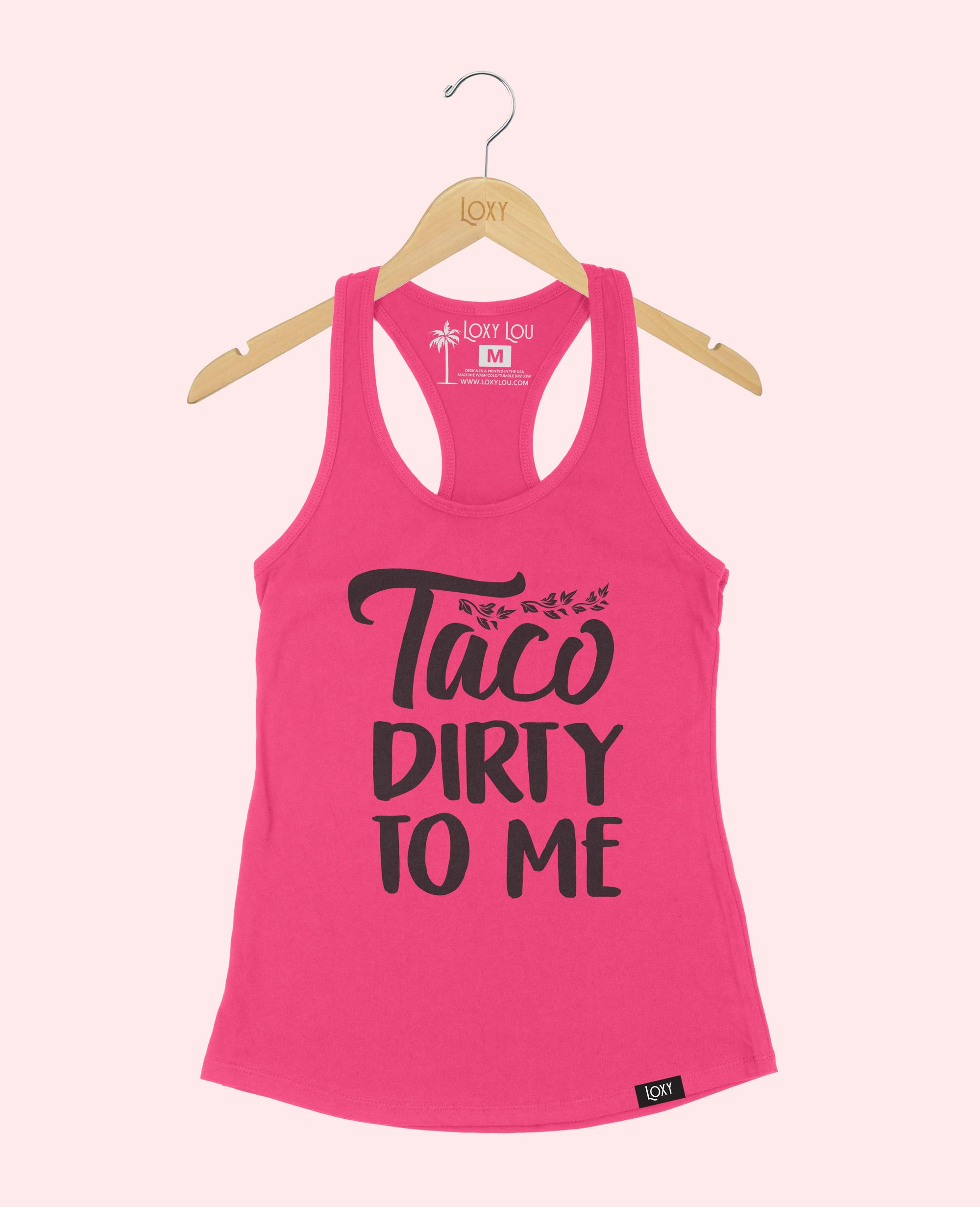 Pink Tank Top 1533 Taco Dirty To Me - Black.webp