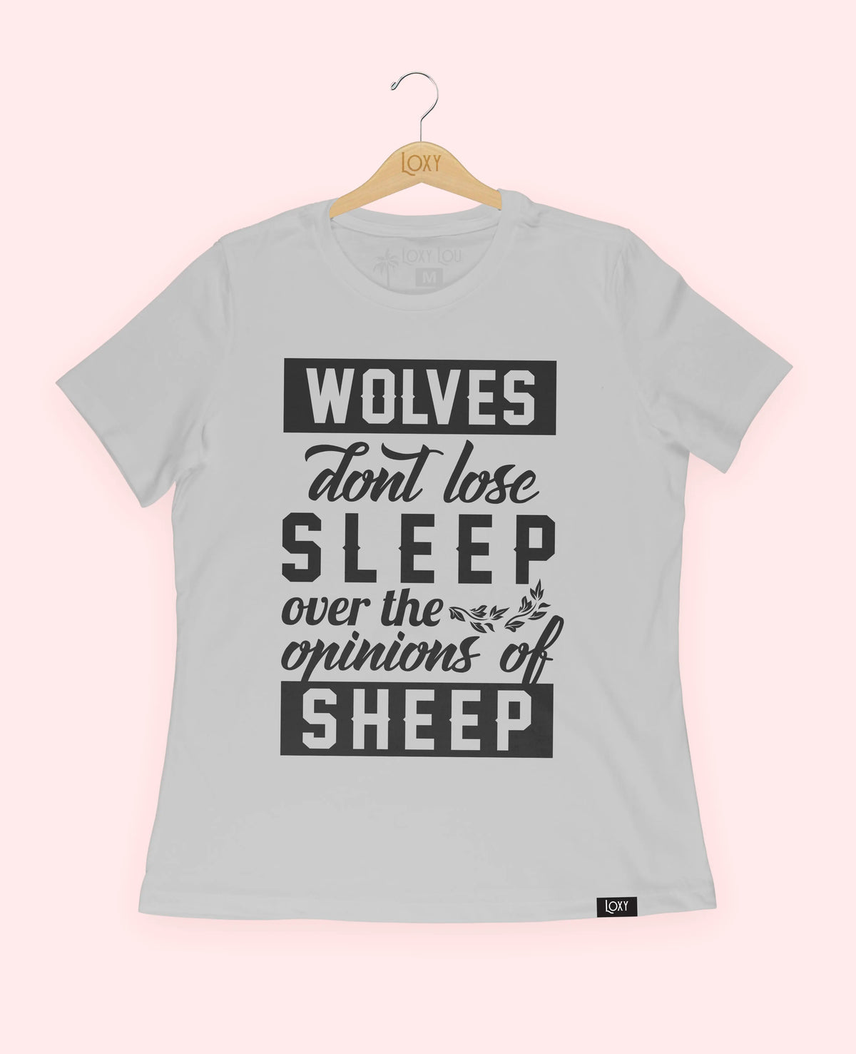 Silver Tee 6400 Wolves don&#39;t lose sleep - white.webp