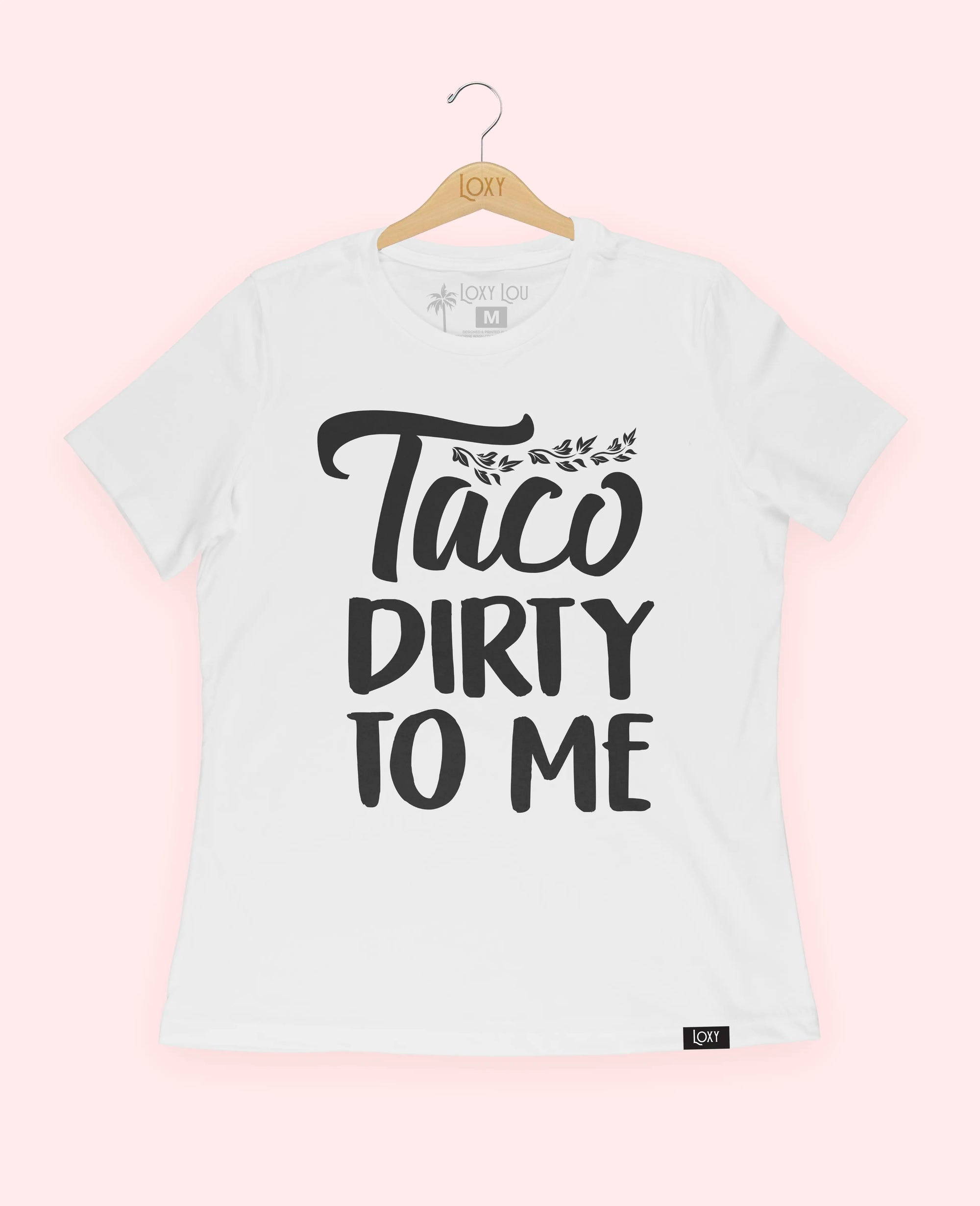 White Tee 6400 Taco Dirty To Me - Black.webp