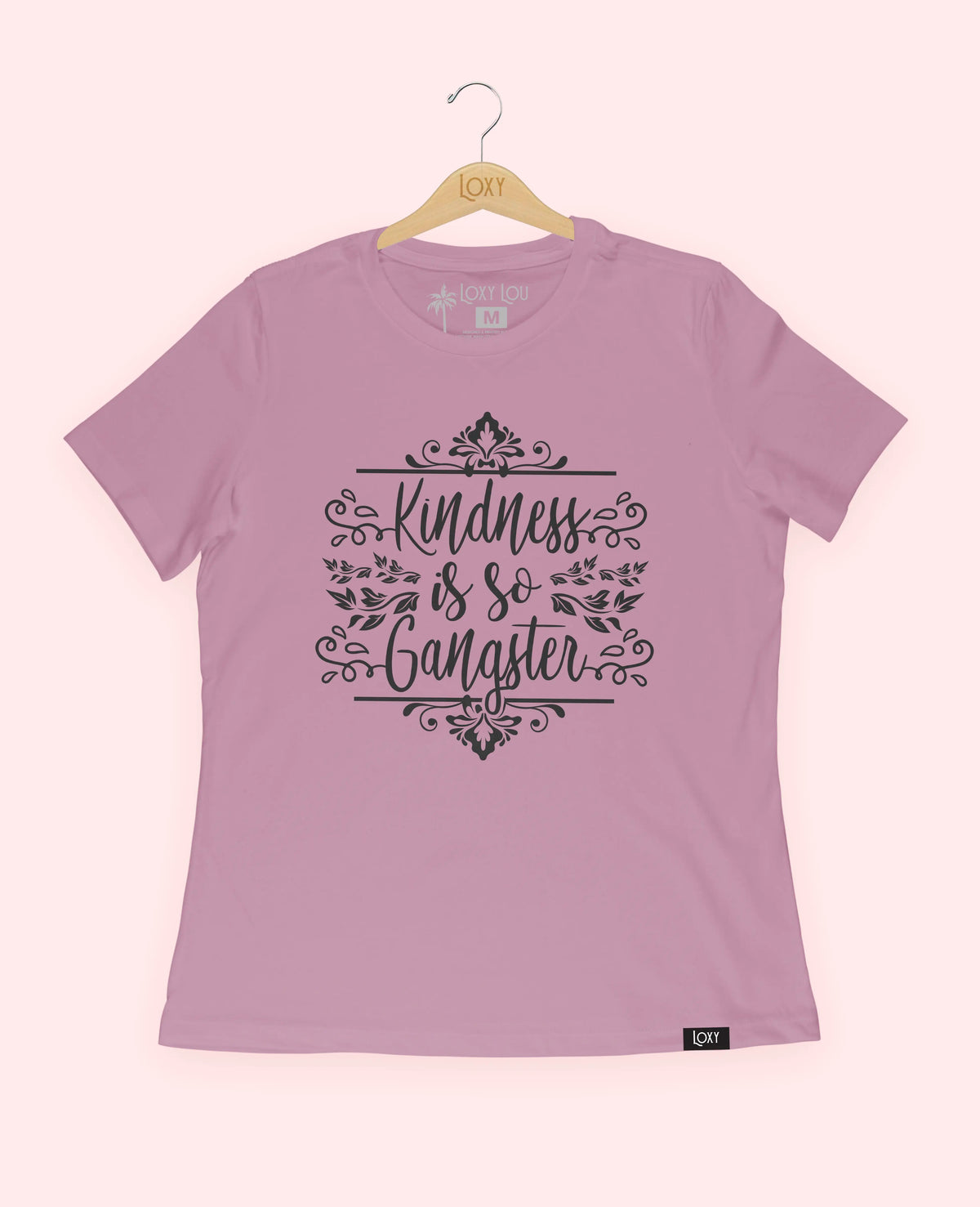 Orchid Tee 6400 Kindness is so gangster white.webp