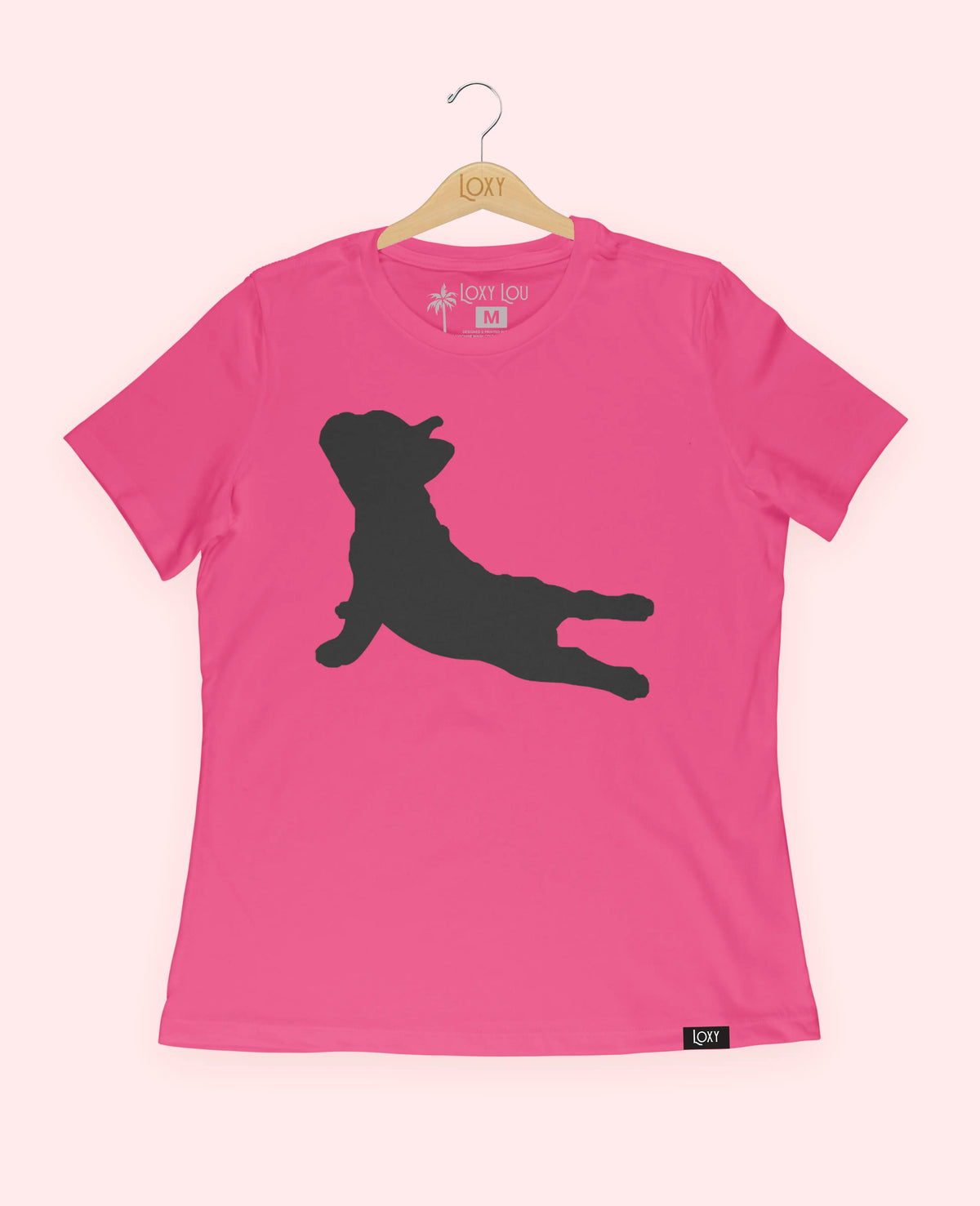 Berry Tee 6400 frenchieyoga1bk.webp