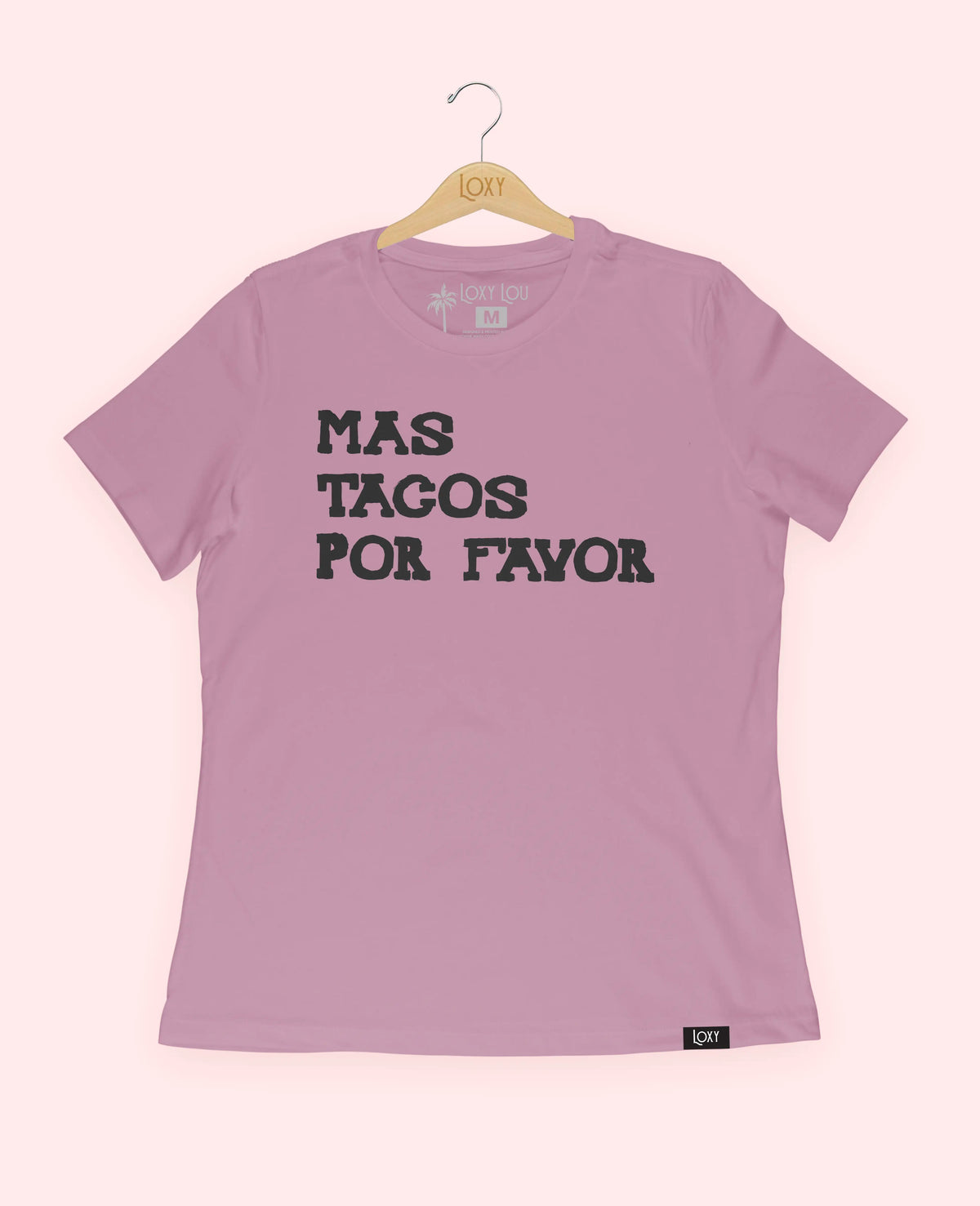 Orchid Tee 6400 Mas Tacos Por Favor - Black.webp