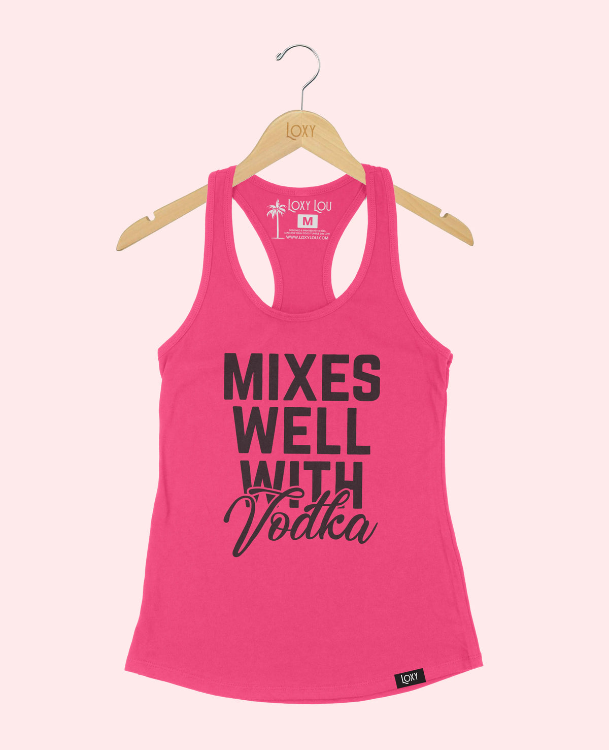 Pink Tank Top 1533 Mixes well with Vodka - White.webp