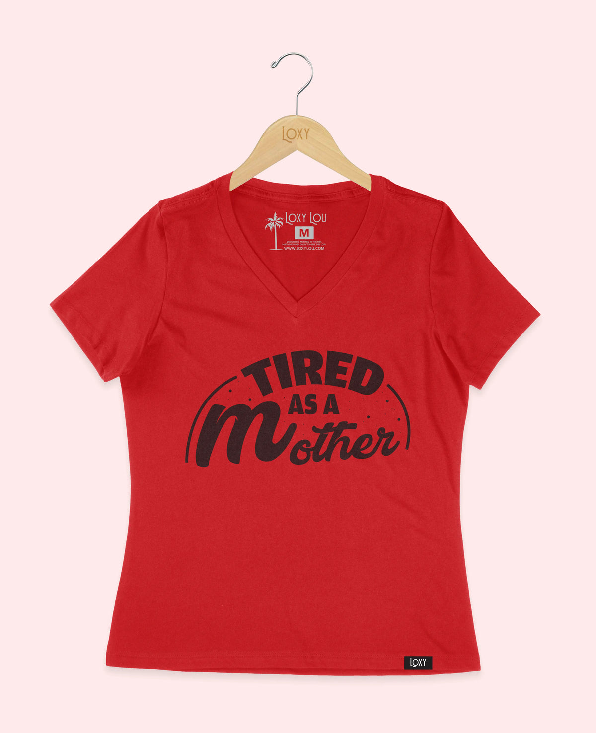 Red V-neck 6405 tiredasamother1w.webp