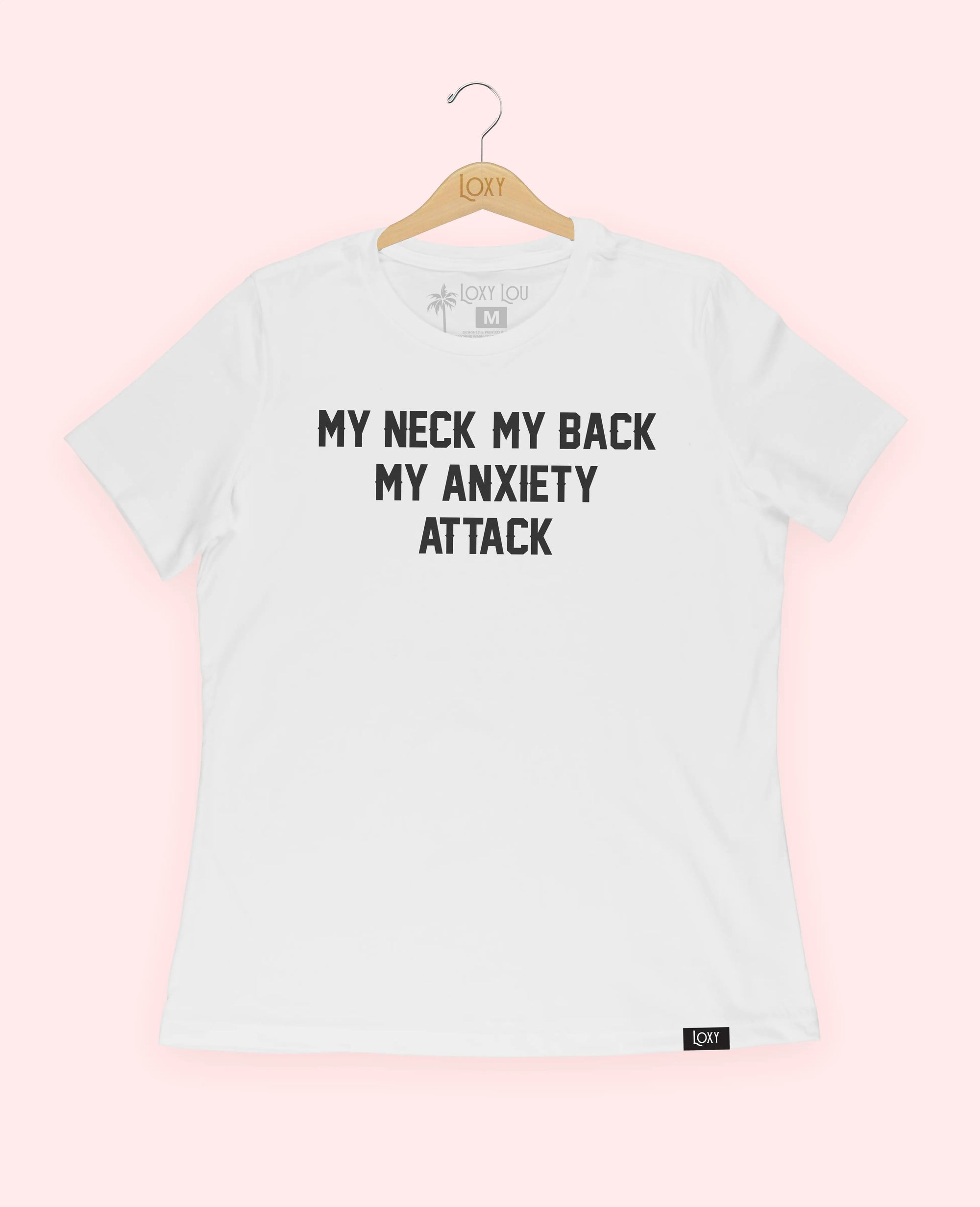 White Tee 6400 My neck my back - Black.webp