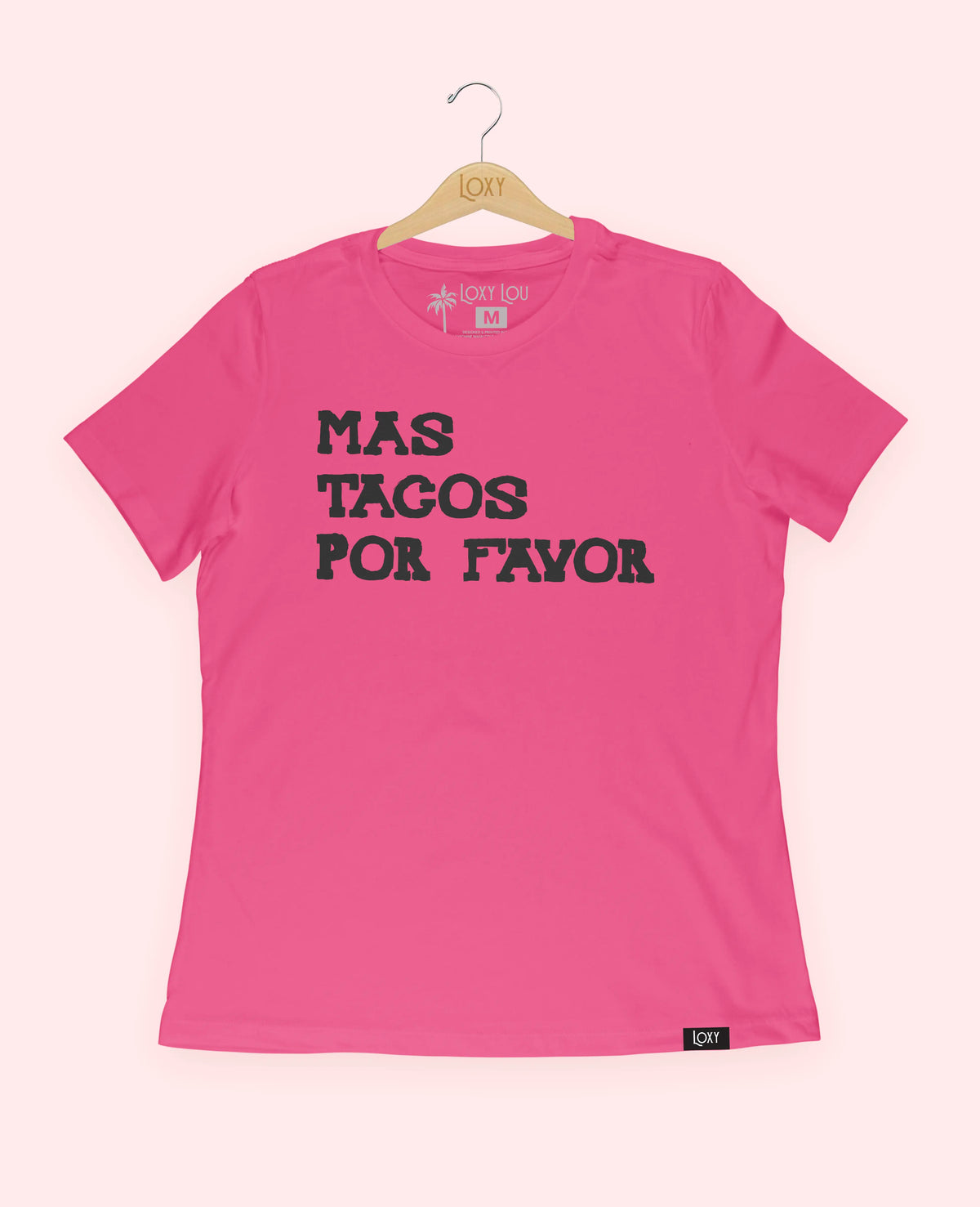 Berry Tee 6400 Mas Tacos Por Favor - Black.webp