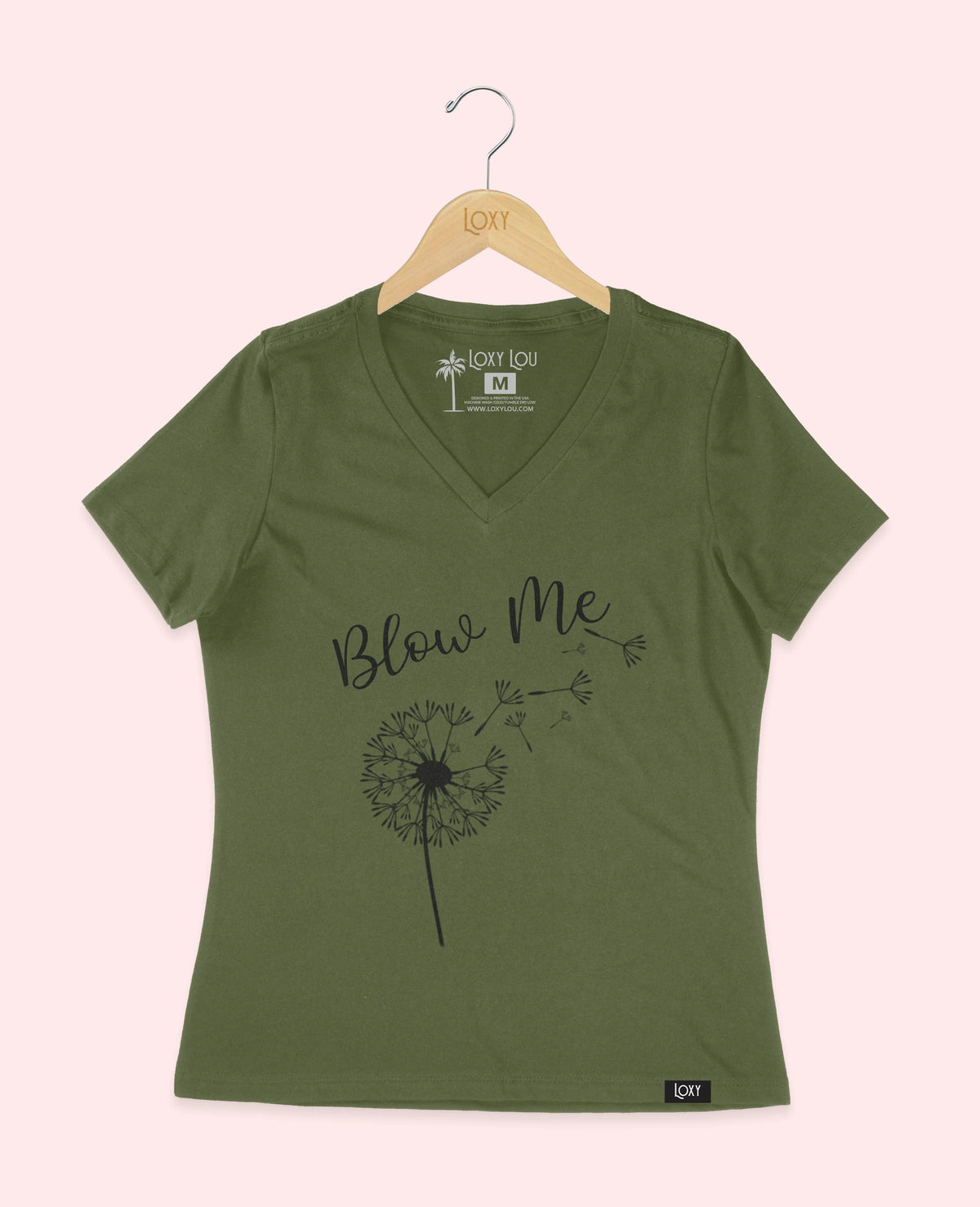 Military Green V-neck 6405 blowme-2.webp