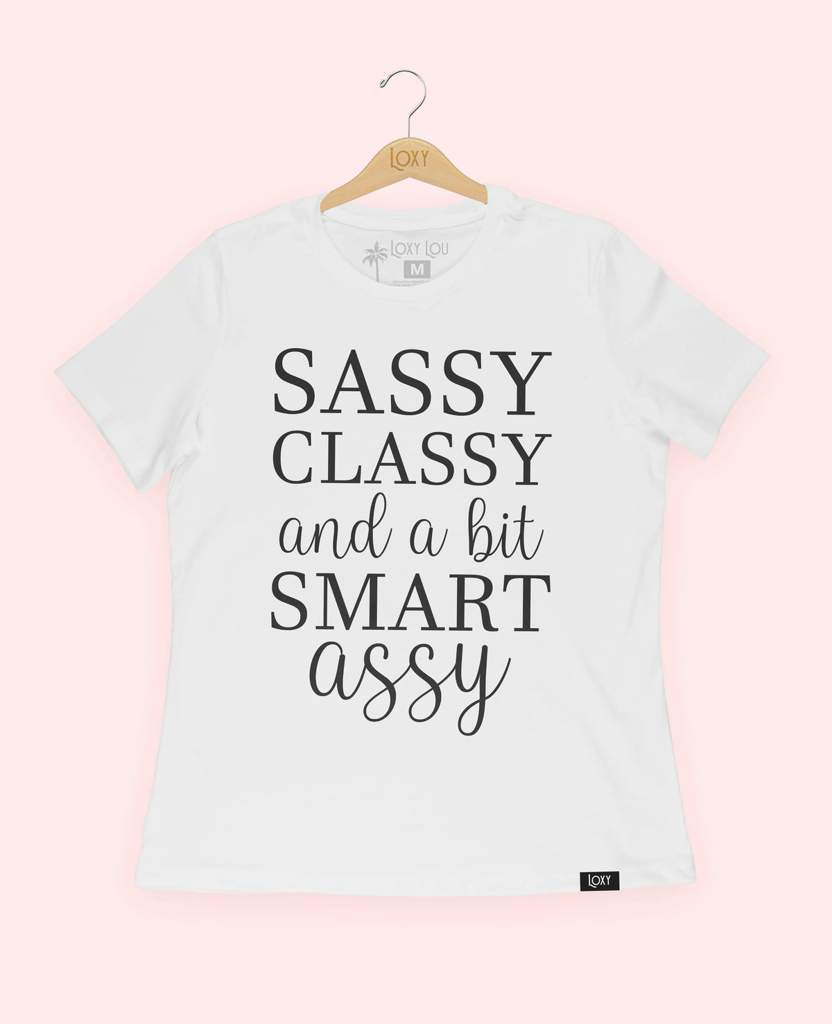 White Tee 6400 Sassy Classy Smart Assy - Black.webp