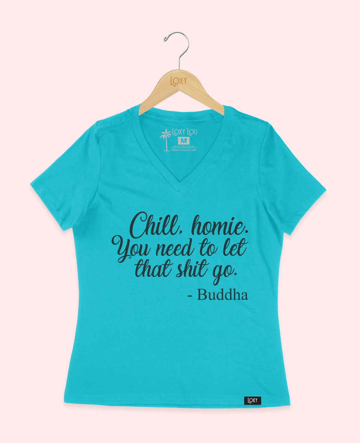 Turquiose V-neck 6405 Chill homie - blk.webp