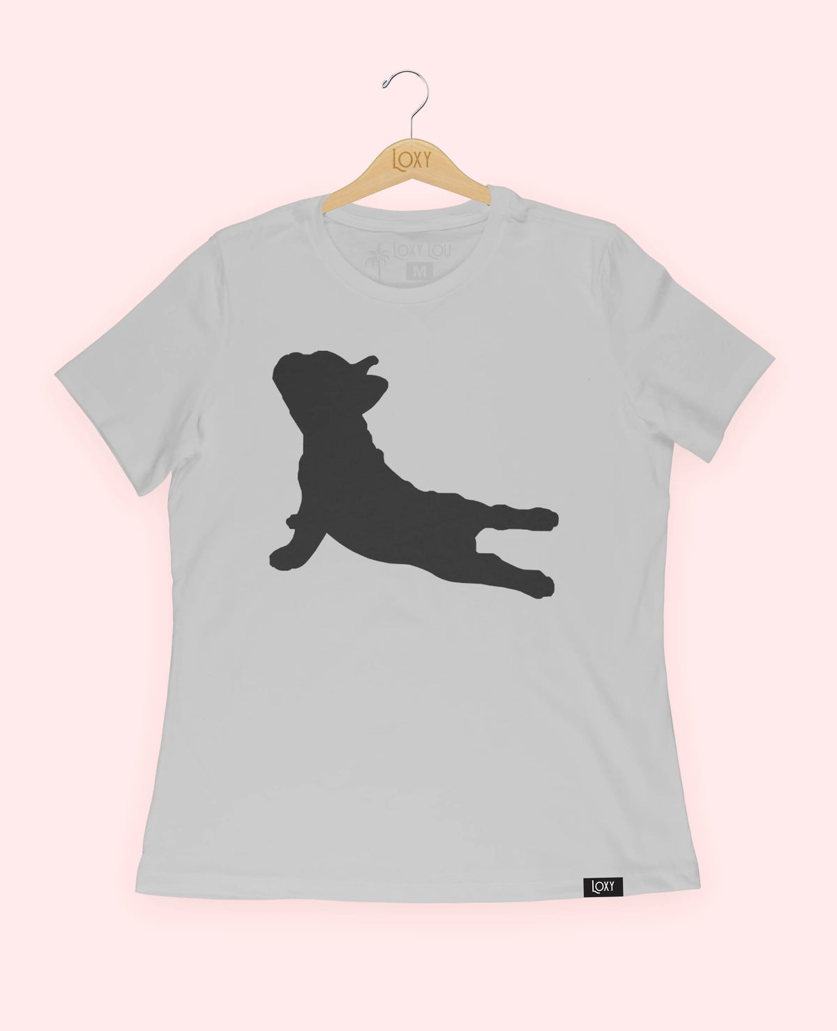 Silver Tee 6400 frenchieyoga1bk.webp