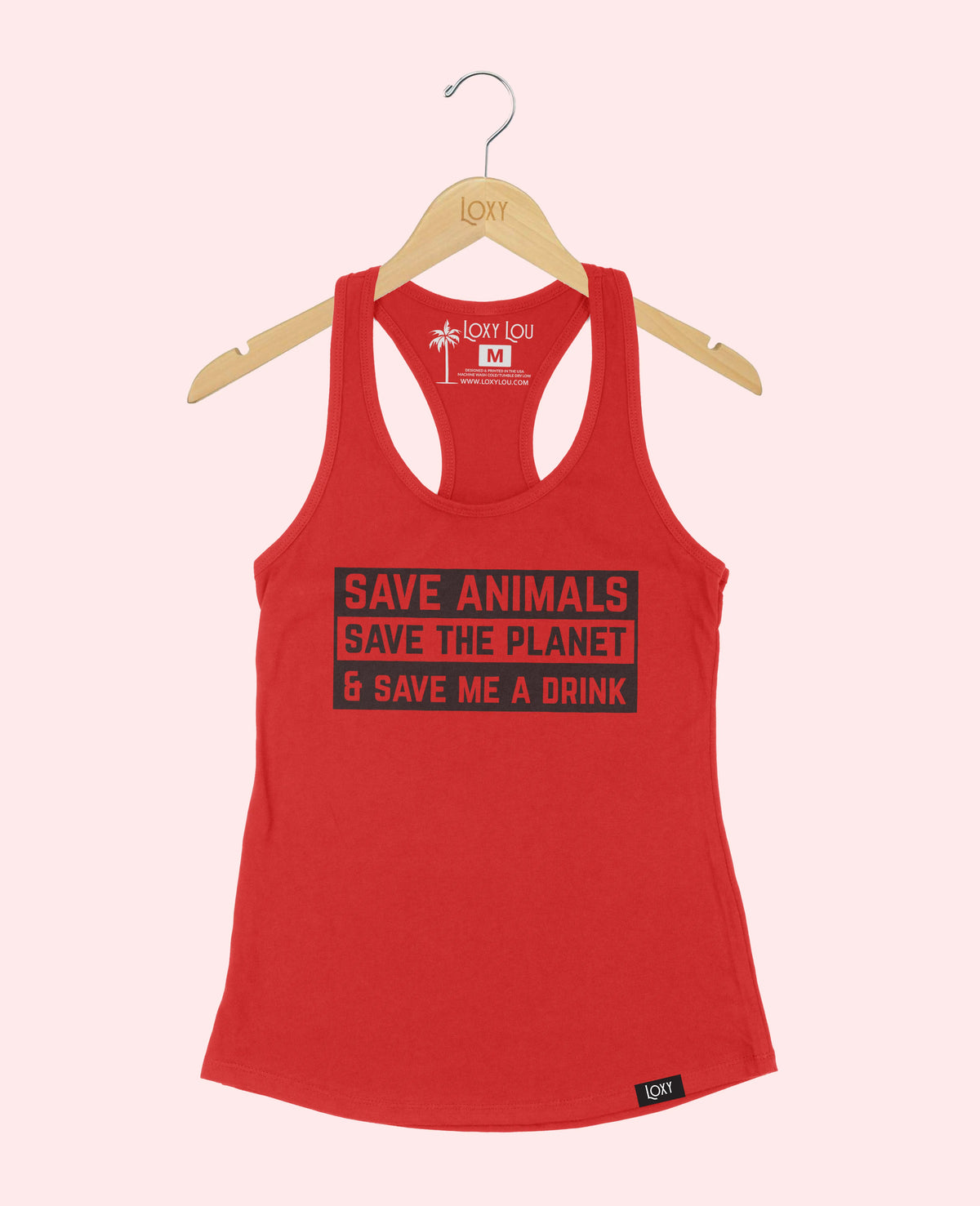 Red Tank Top 1533 save animales black.webp