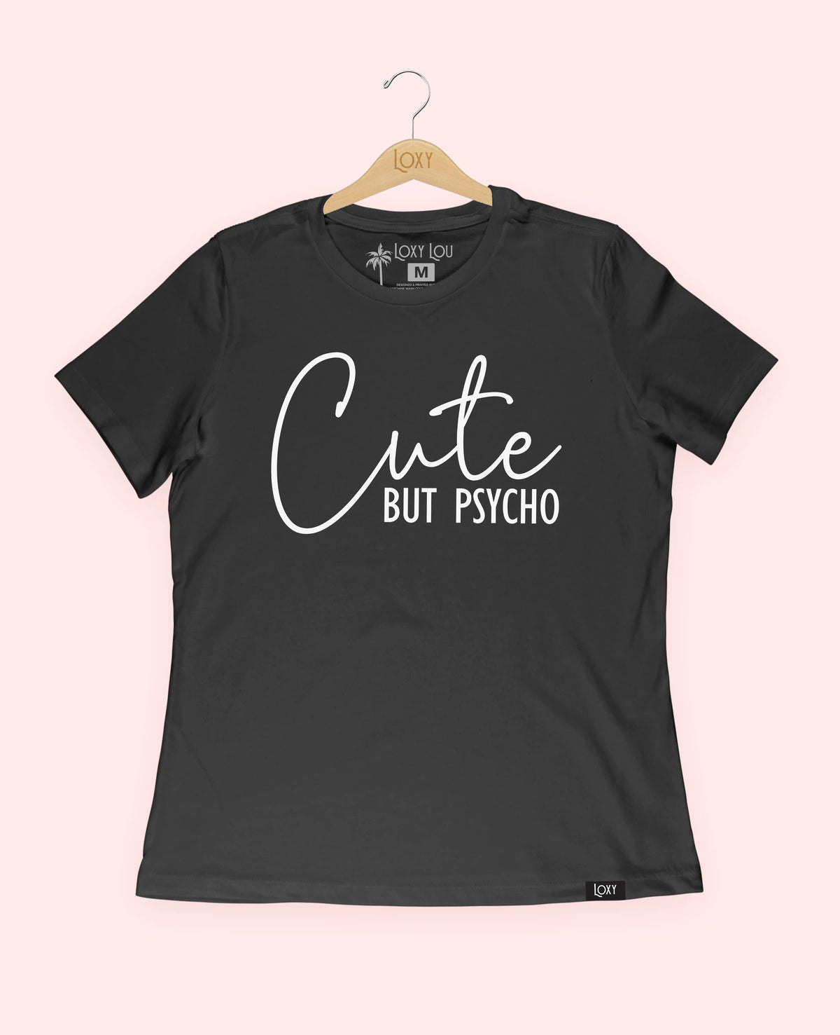 Black Tee 6400 cutebutpsycho1bk.webp