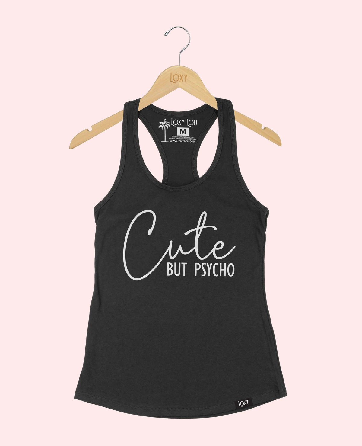 Black Tank Top 1533 cutebutpsycho1bk.webp