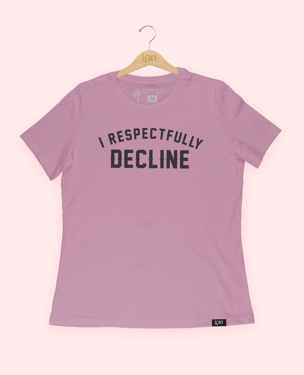 Orchid Tee 6400 I respectfully decline - black.webp