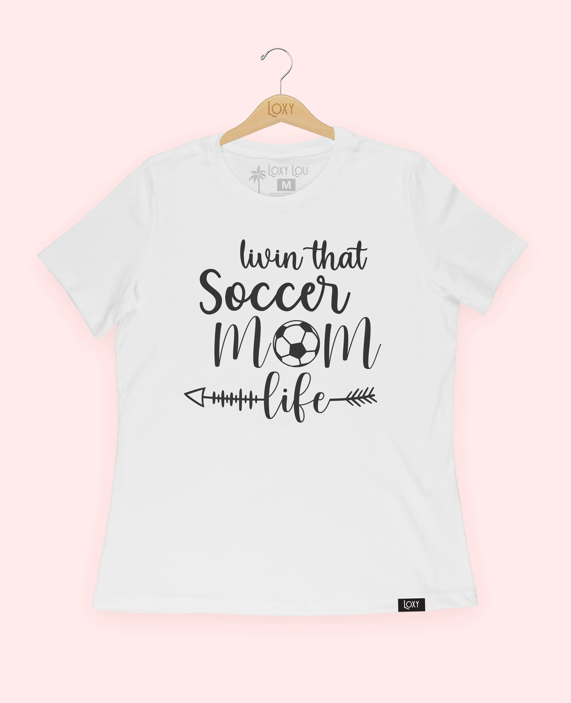 White Tee 6400 Soccer Mom Life - Black.webp