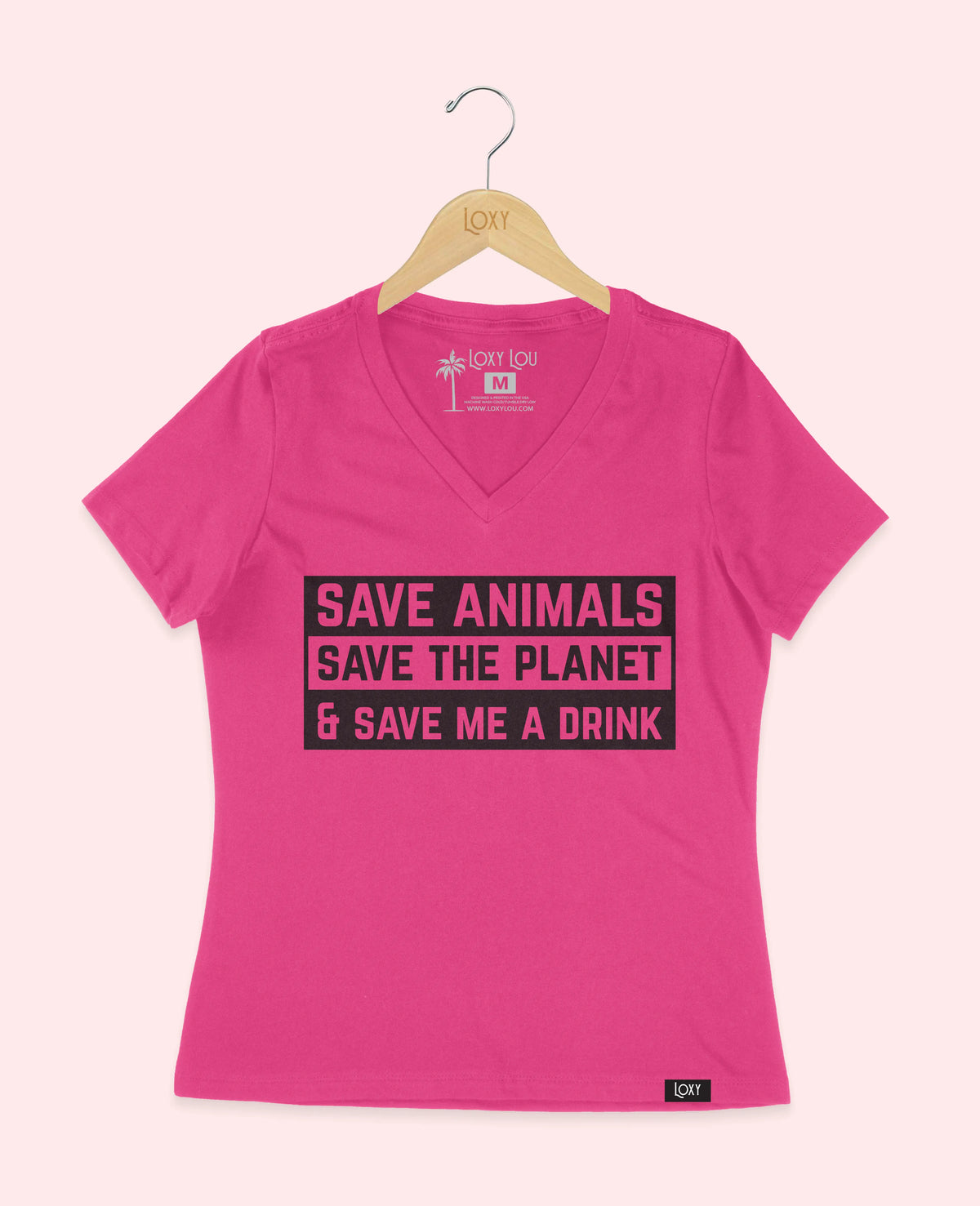 Berry V-neck 6405 save animales black.webp