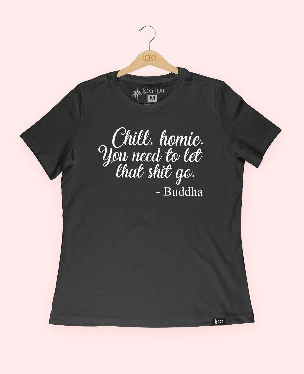 Black Tee 6400 Chill homie - white.webp