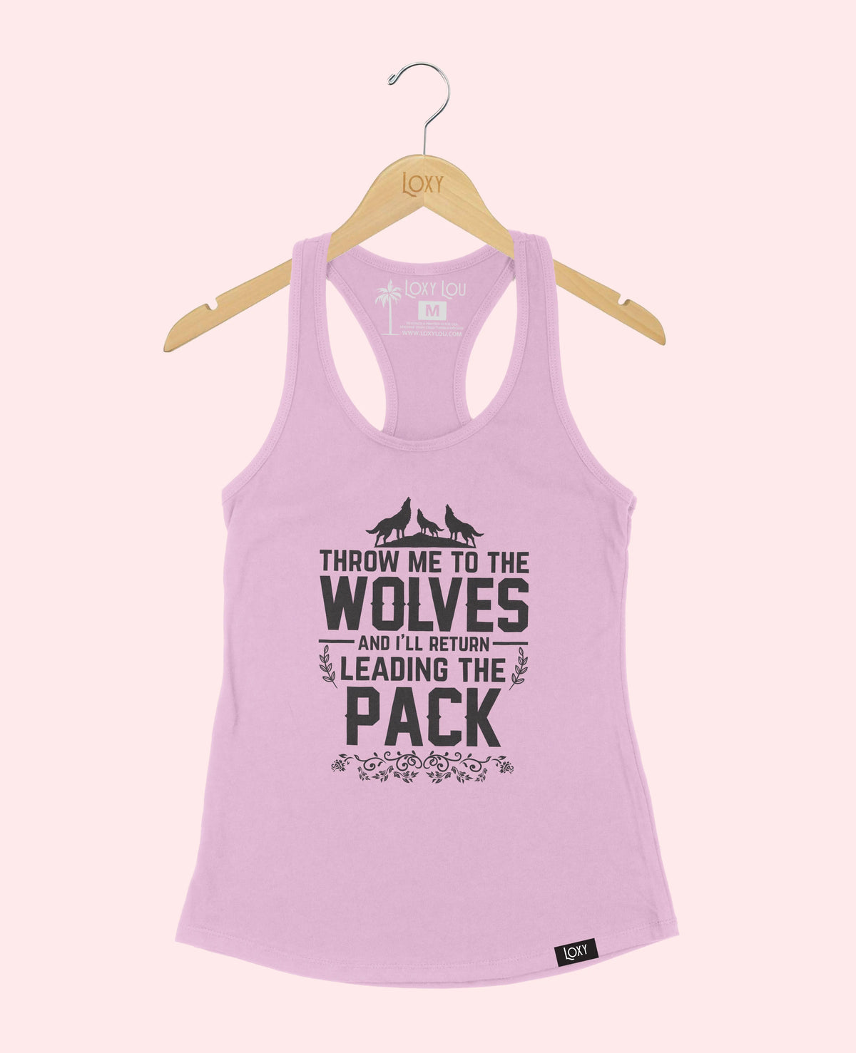 Lavender Tank Top 1533 Throw me to the wolves - white.webp