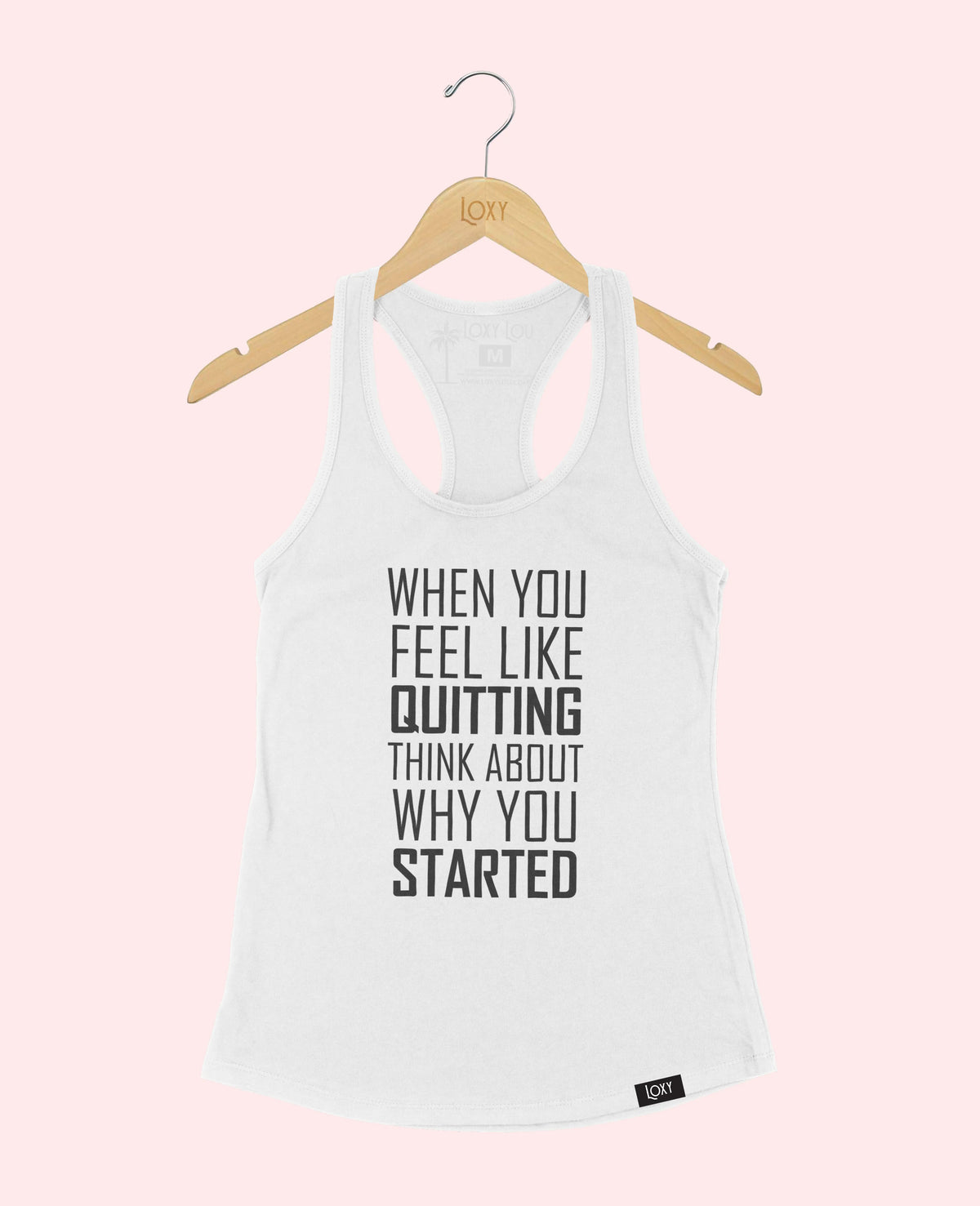 White Tank Top 1533 When You Feel Like Quitting - White.webp