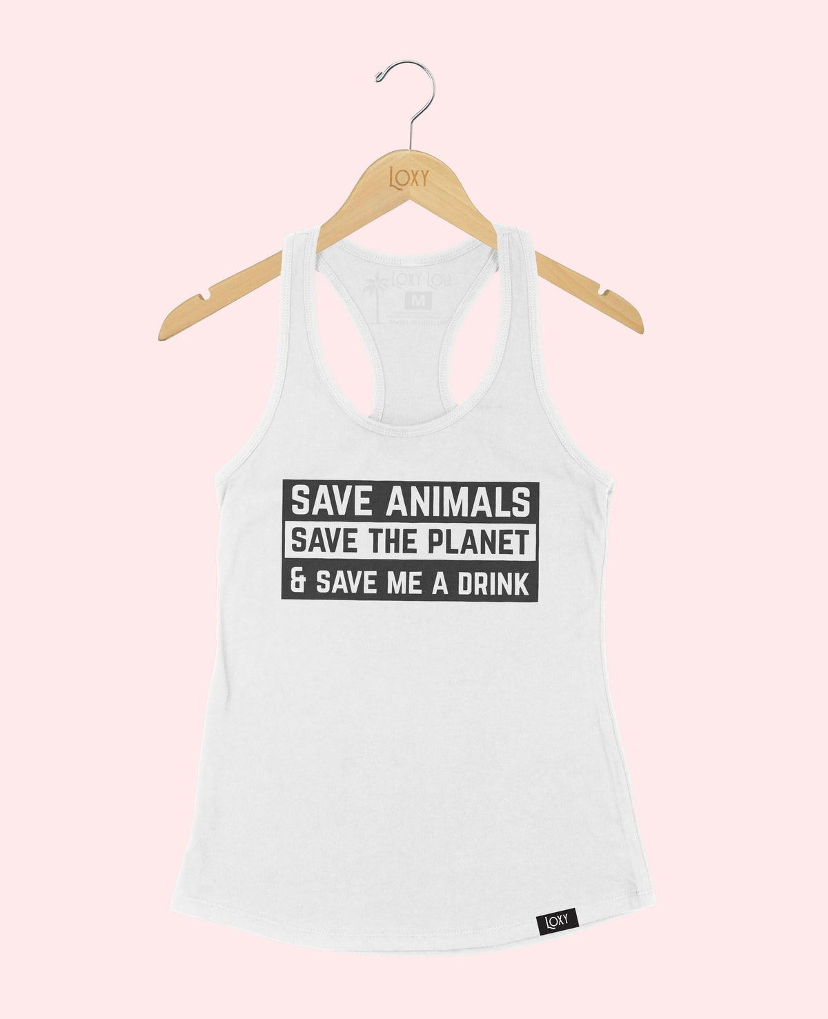 White Tank Top 1533 save animales black.webp