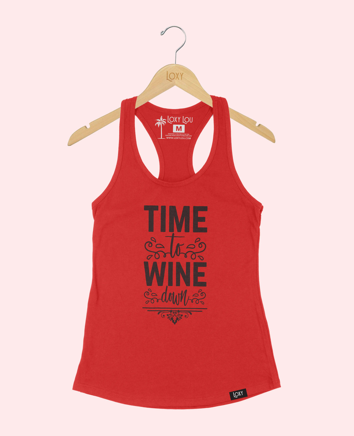 Red Tank Top 1533 Time to Whine - Black.webp