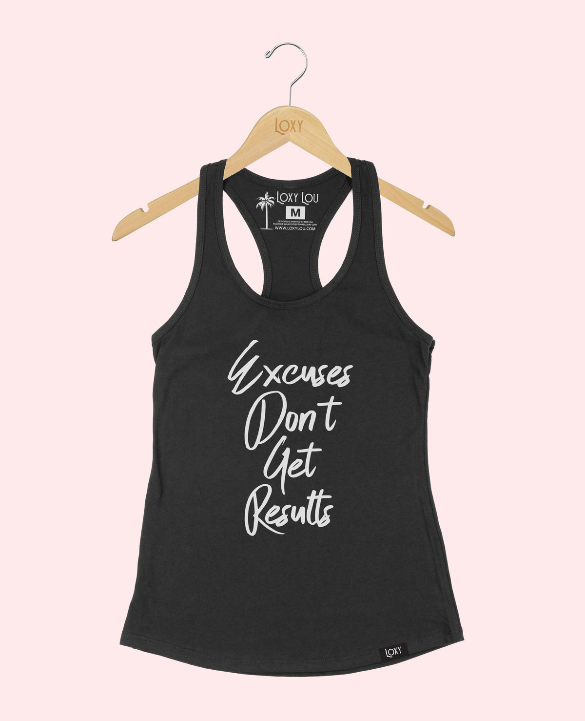 Black Tank Top 1533 Excuses Dont Get Results - Black.webp