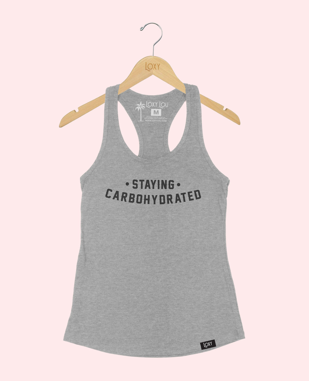 Heather Gray Tank Top 1533 Staying Carbo - Black Logo.webp