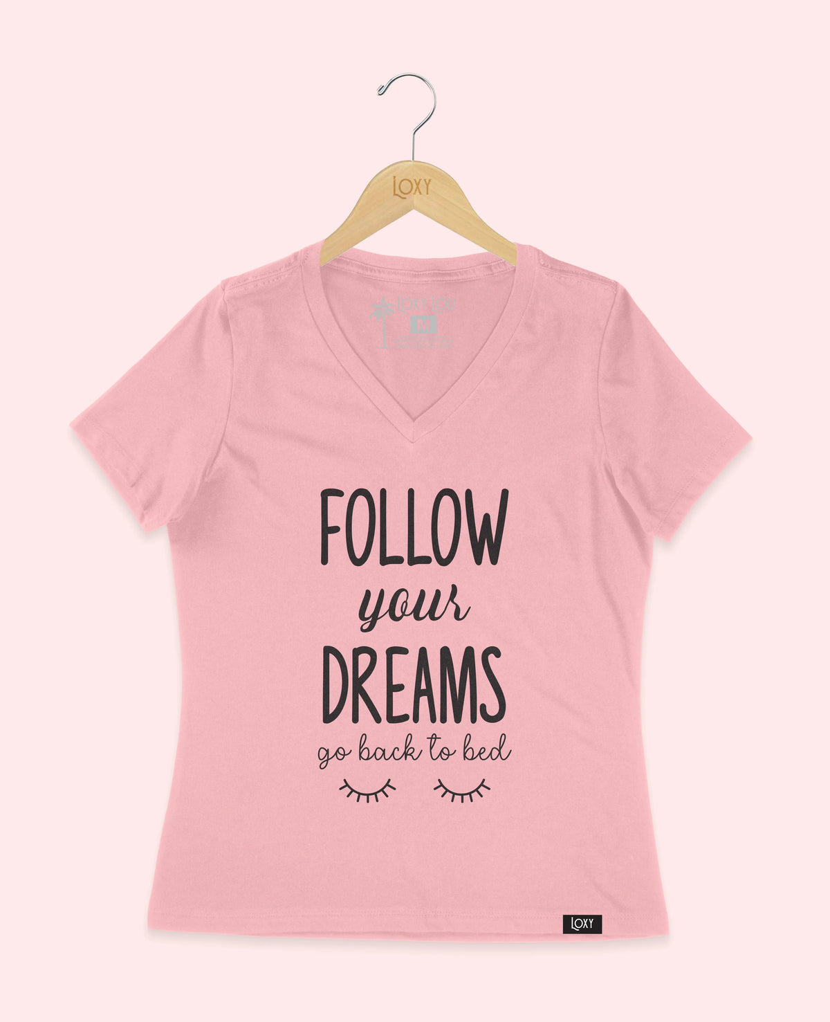 Pink V-neck 6405 followyourdreams-2.webp