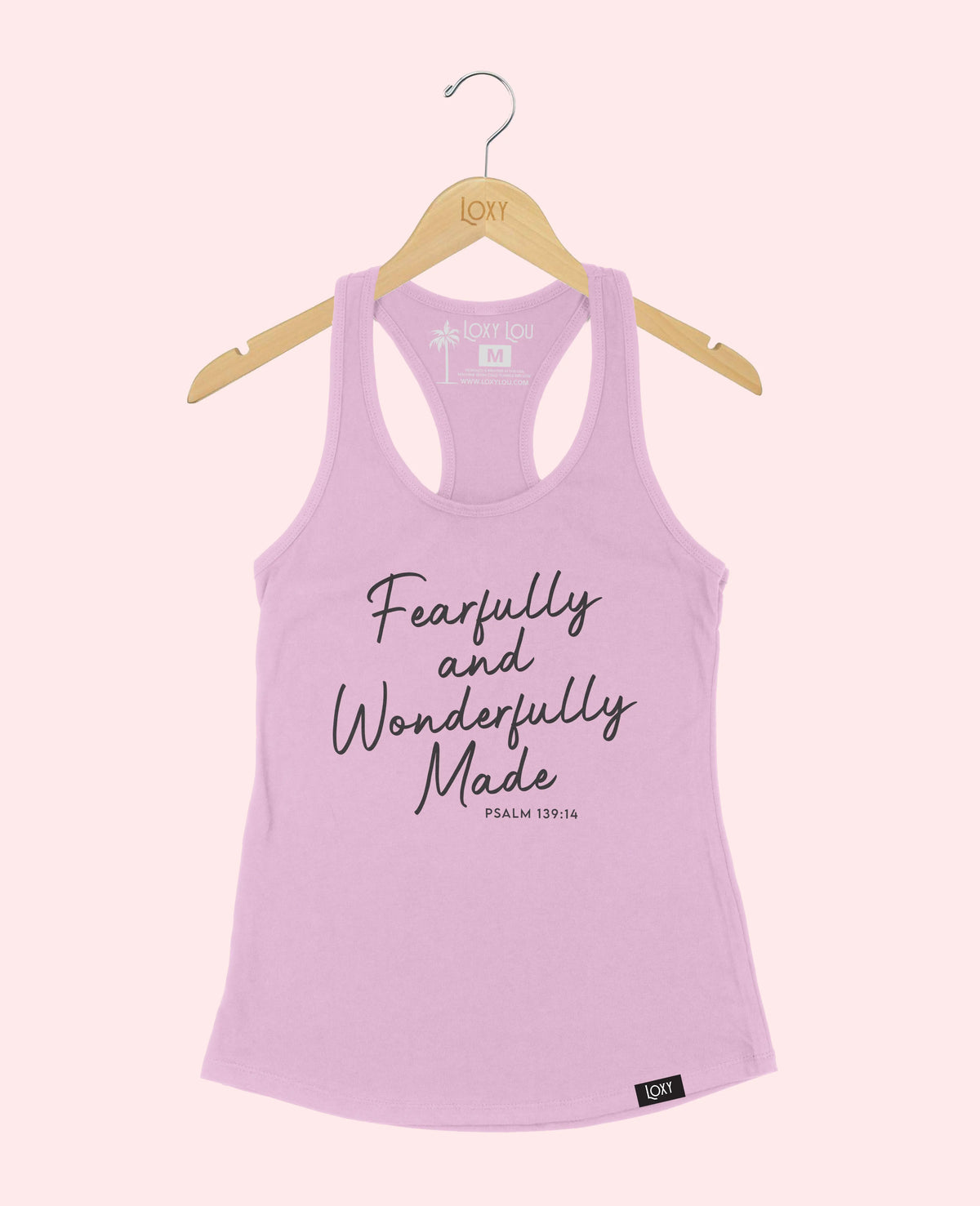 Lavender Tank Top 1533 Fearfully and Wonderfully Made - Black.webp