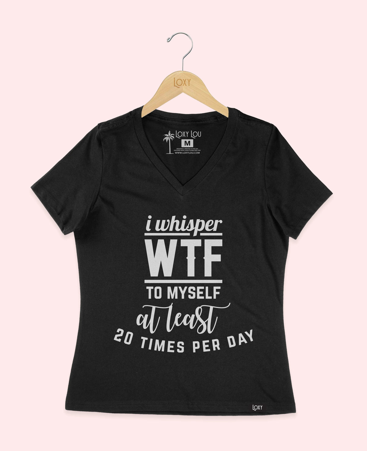 Black V-neck 6405 I Whisper WTF - Black.webp