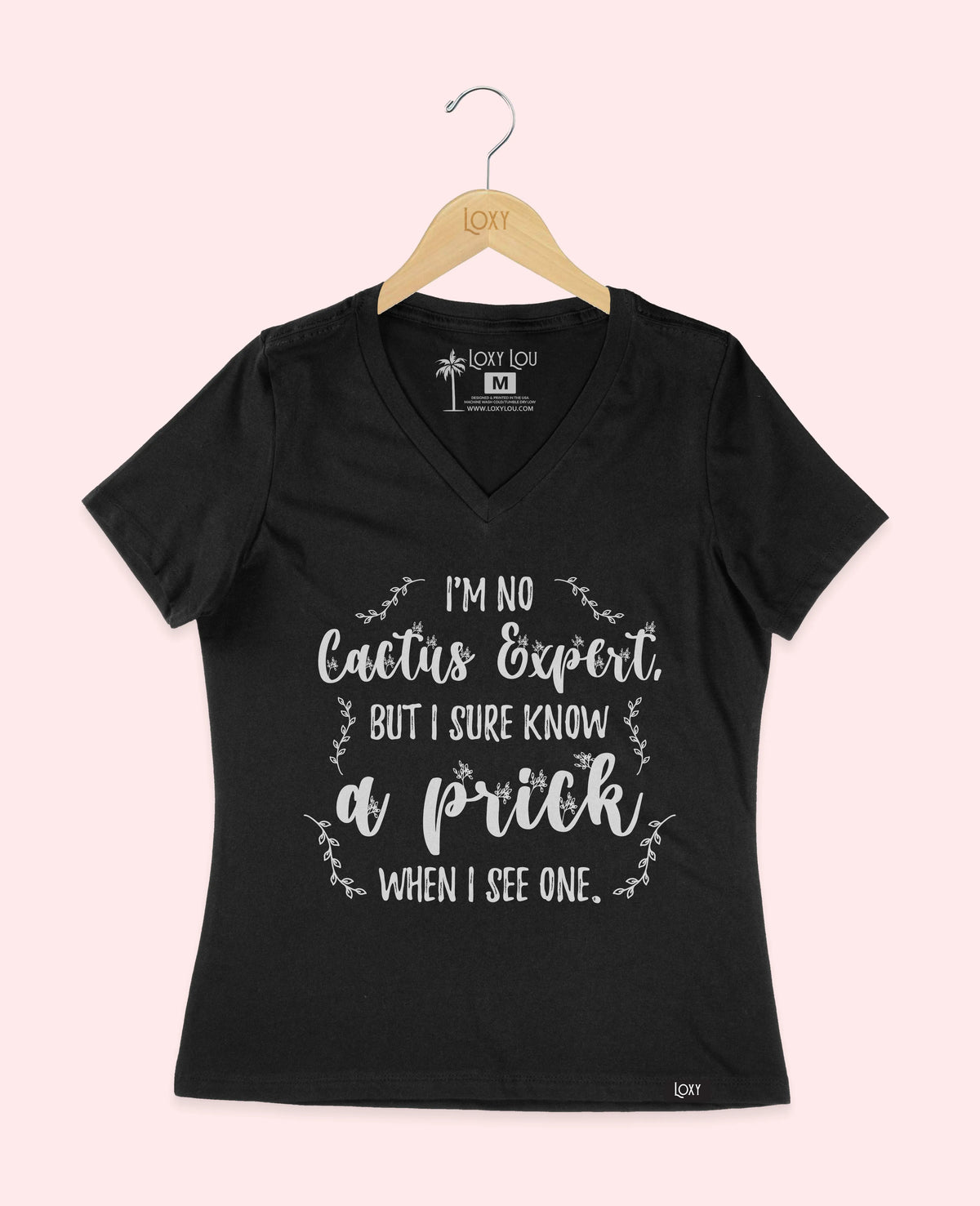 Black V-neck 6405 cactusexpert-1.webp