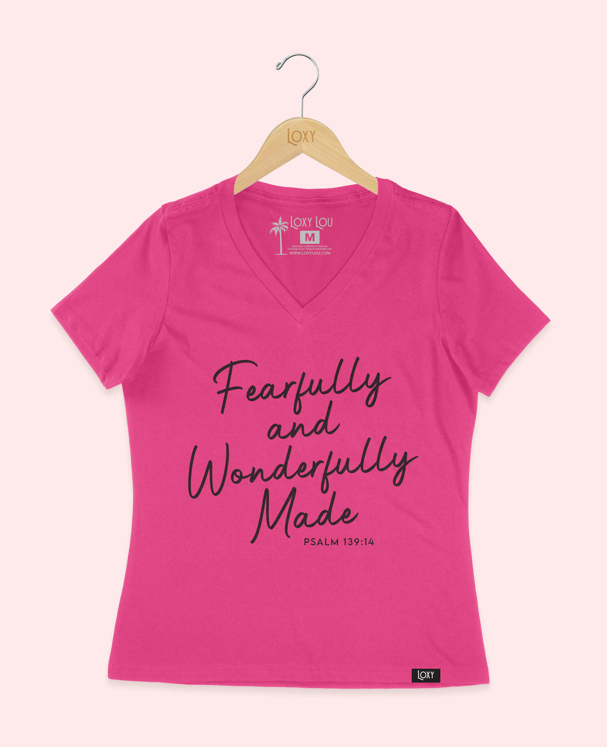 Berry V-neck 6405 Fearfully and Wonderfully Made - Black.webp