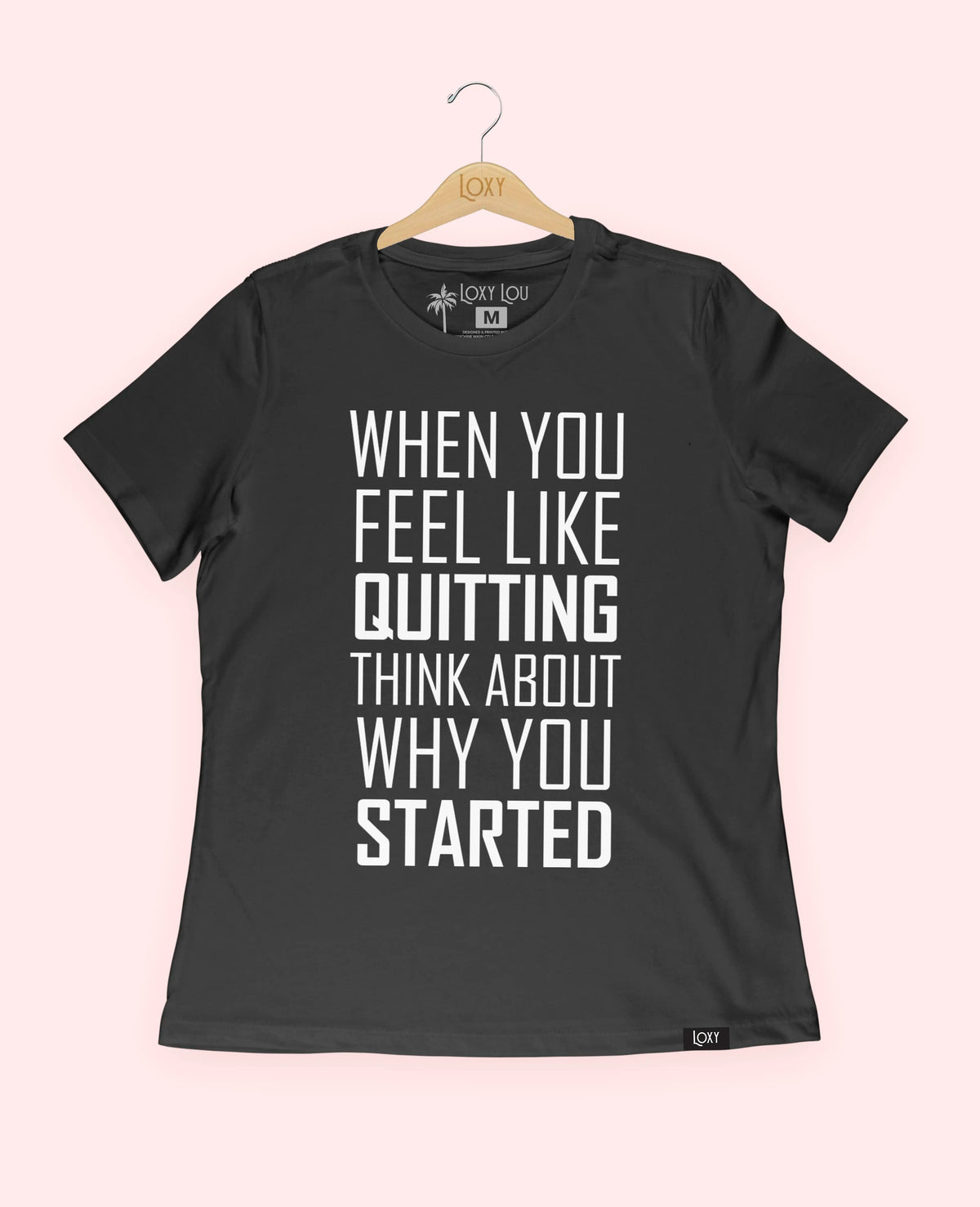 Black Tee 6400 When You Feel Like Quitting - Black.webp