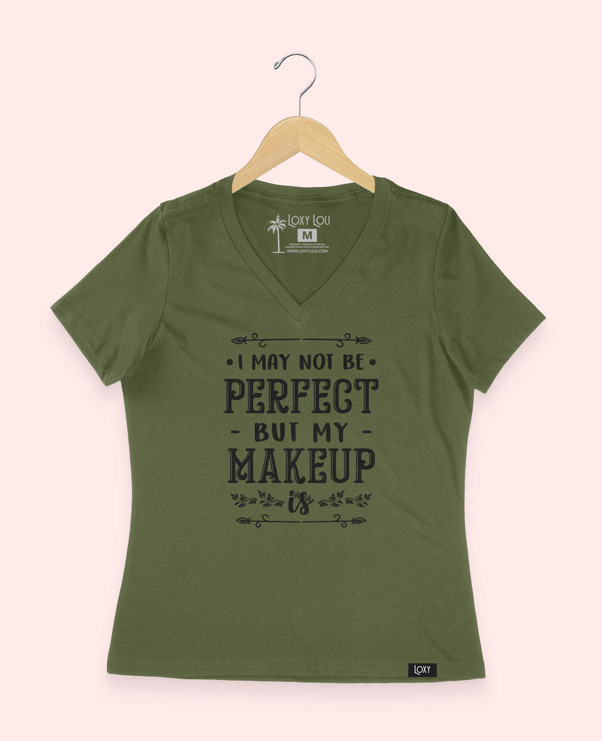 Military Green V-neck 6405 imaynotbeperfect-2.jpg