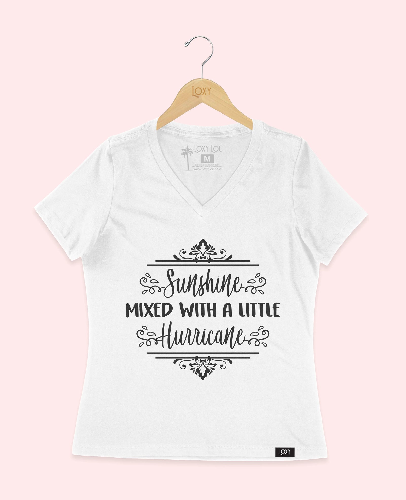 White V-neck 6405 sunshine mixed with a little - white.webp