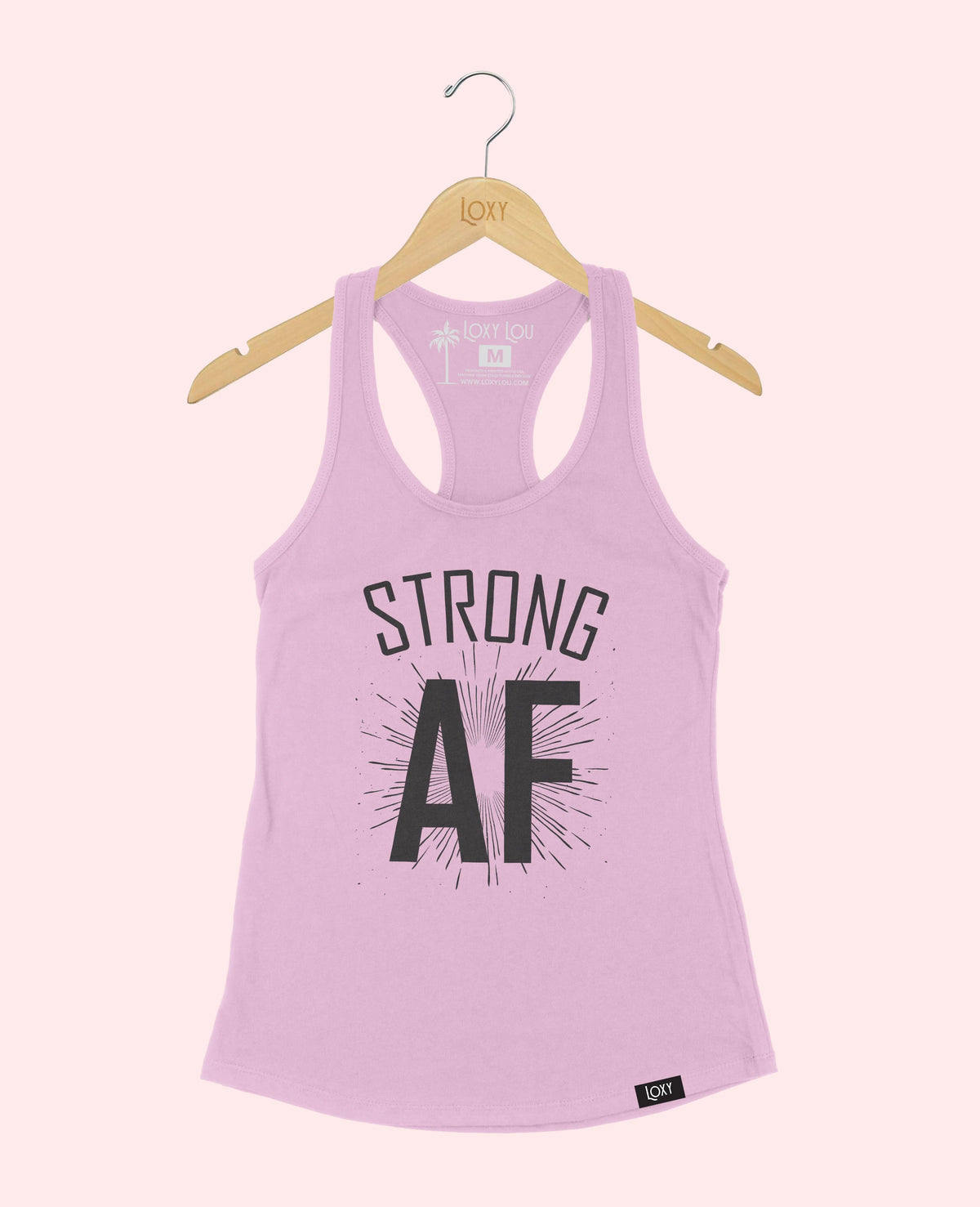 Lavender Tank Top 1533 Strong AF - black.webp