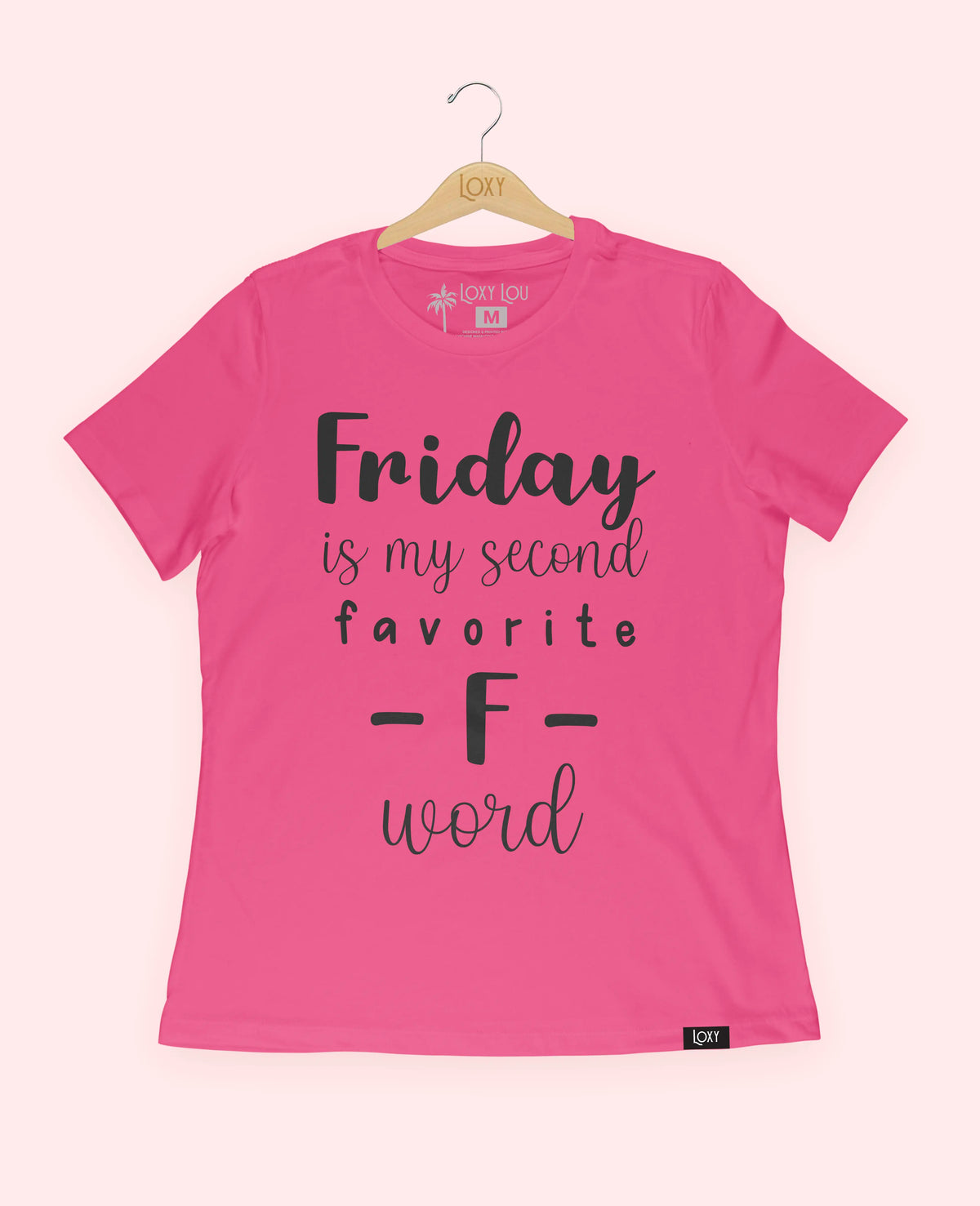 Berry Tee 6400 Friday Is My Second Favorite - Black.webp