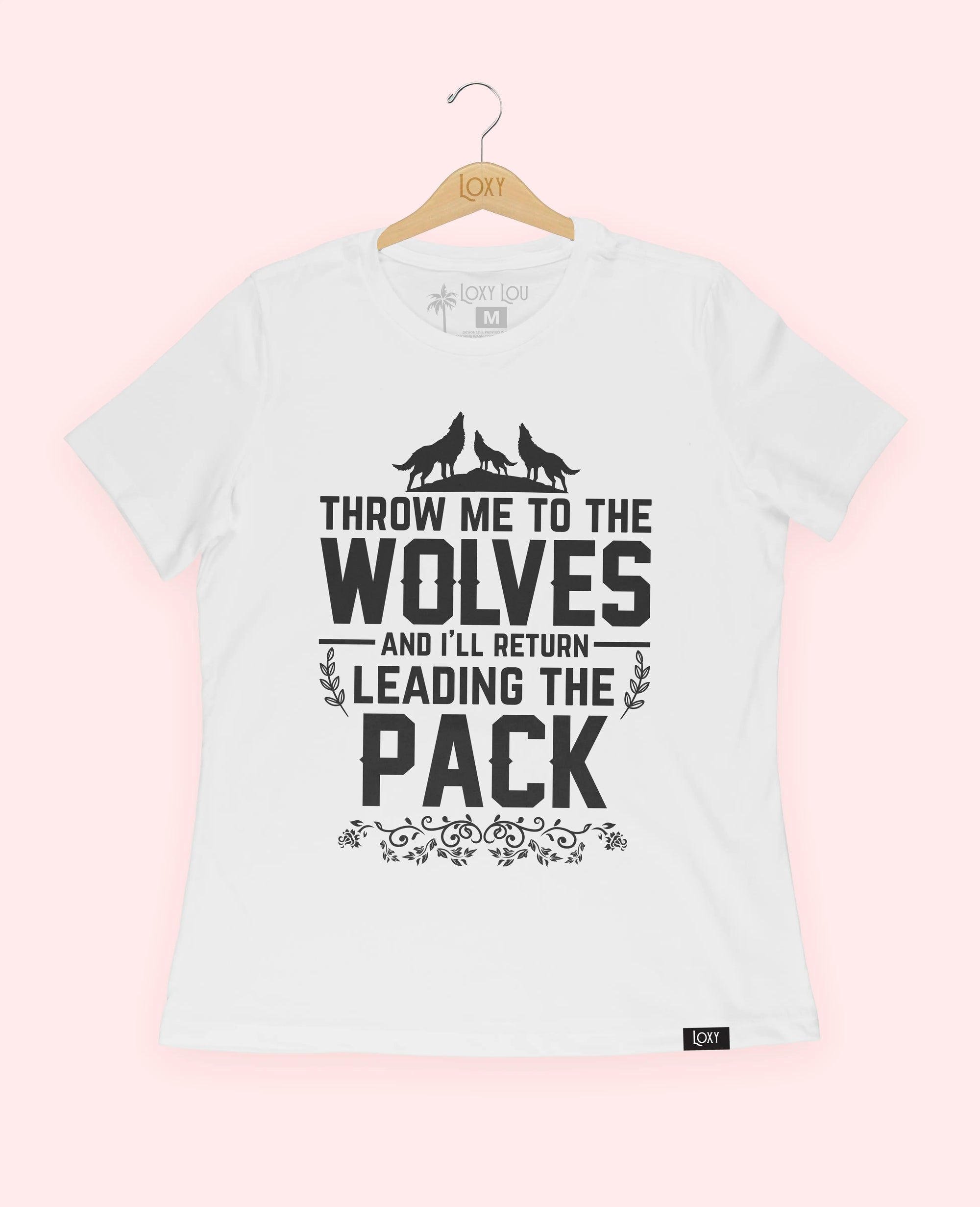 White Tee 6400 Throw me to the wolves - white.webp