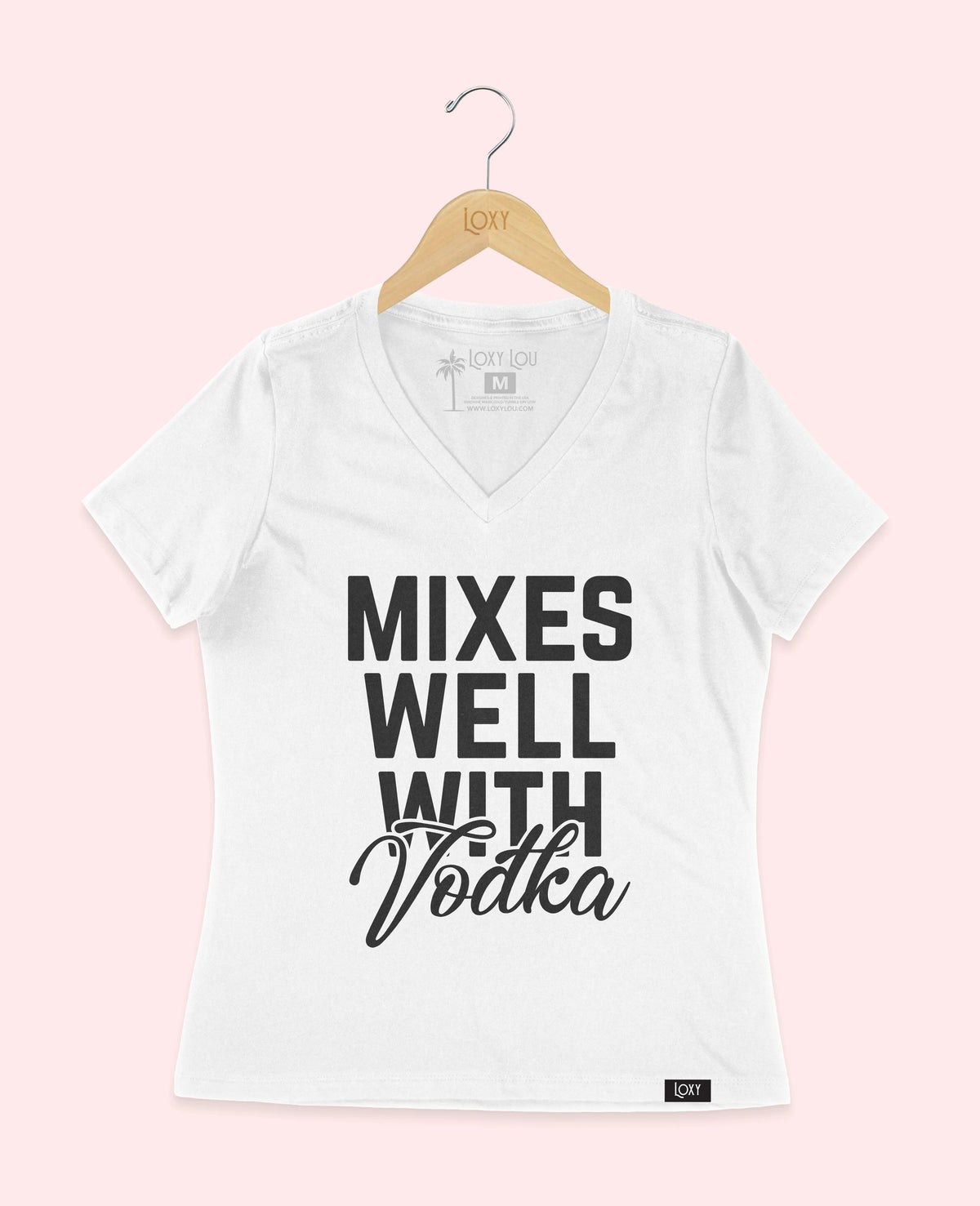 White V-neck 6405 Mixes well with Vodka - White.webp