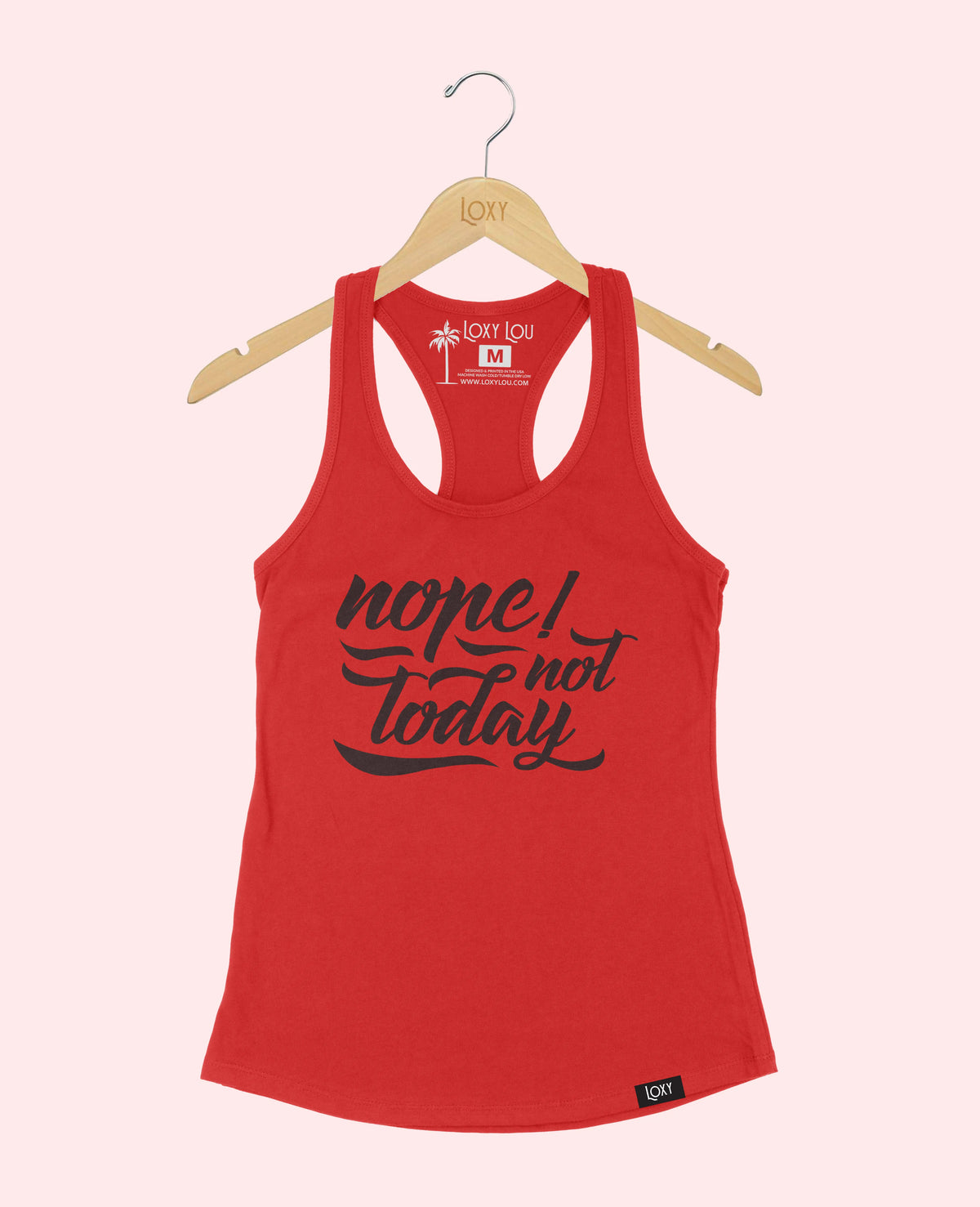 Red Tank Top 1533 nope not today - white.webp