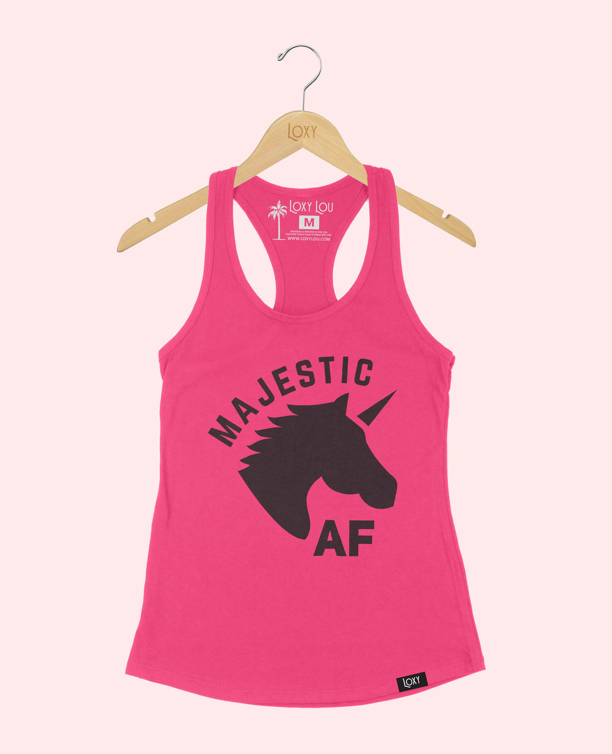 Pink Tank Top 1533 Majestic AF Black.webp