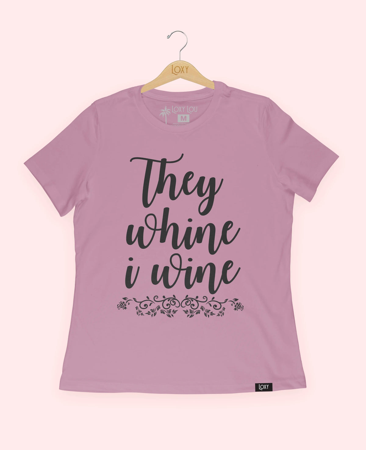 Orchid Tee 6400 They whine I wine - black.webp