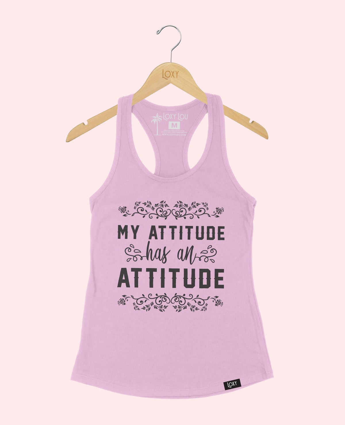 Lavender Tank Top 1533 my attitude has an attitude - white.webp