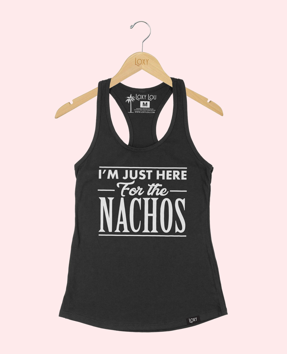 Black Tank Top 1533 justherefornachos1bk.webp