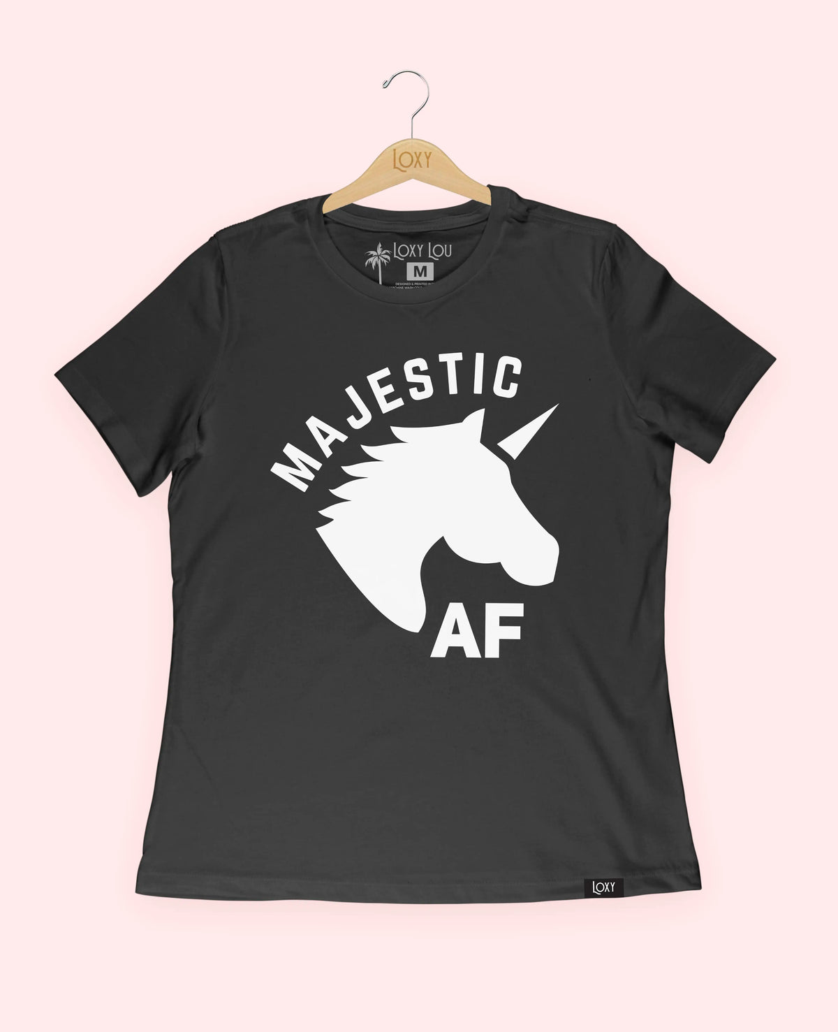 Black Tee 6400 Majestic AF White.webp