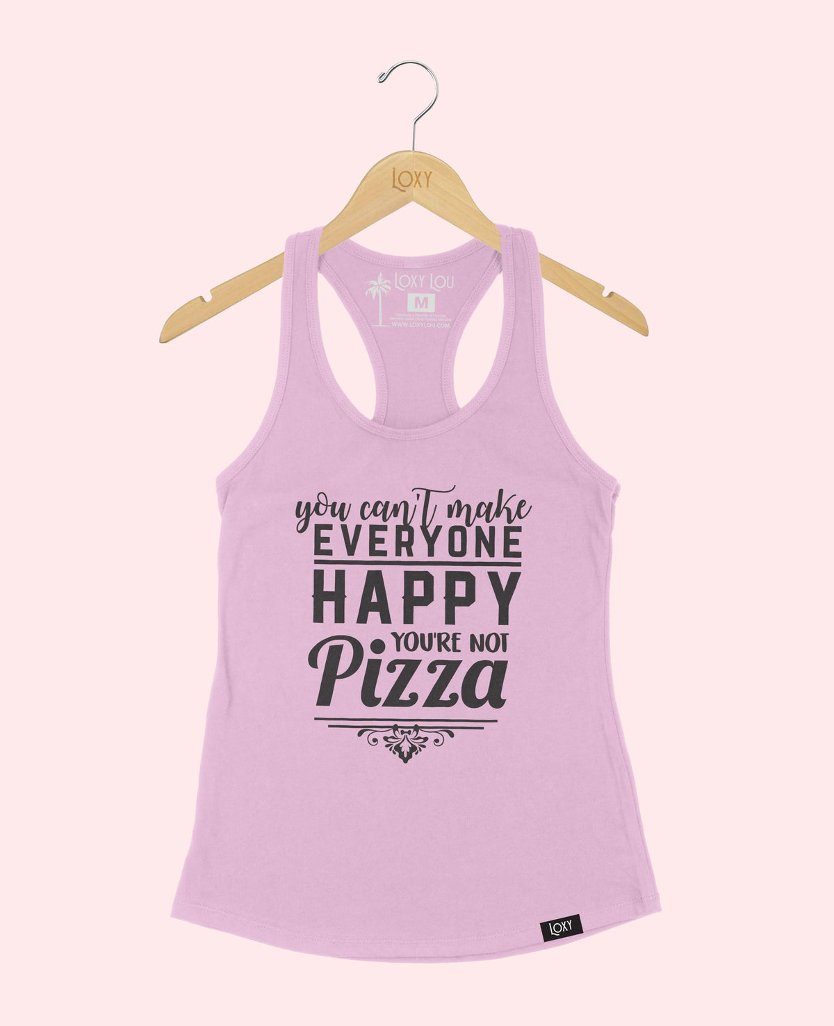 Lavender Tank Top 1533 you cant make everyone PIZZA - black logo.webp